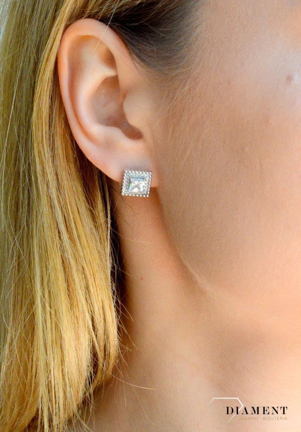 Srebrne kolczyki damskie z cyrkonią kwadraty DIA-KLC-9468-925l.jpg