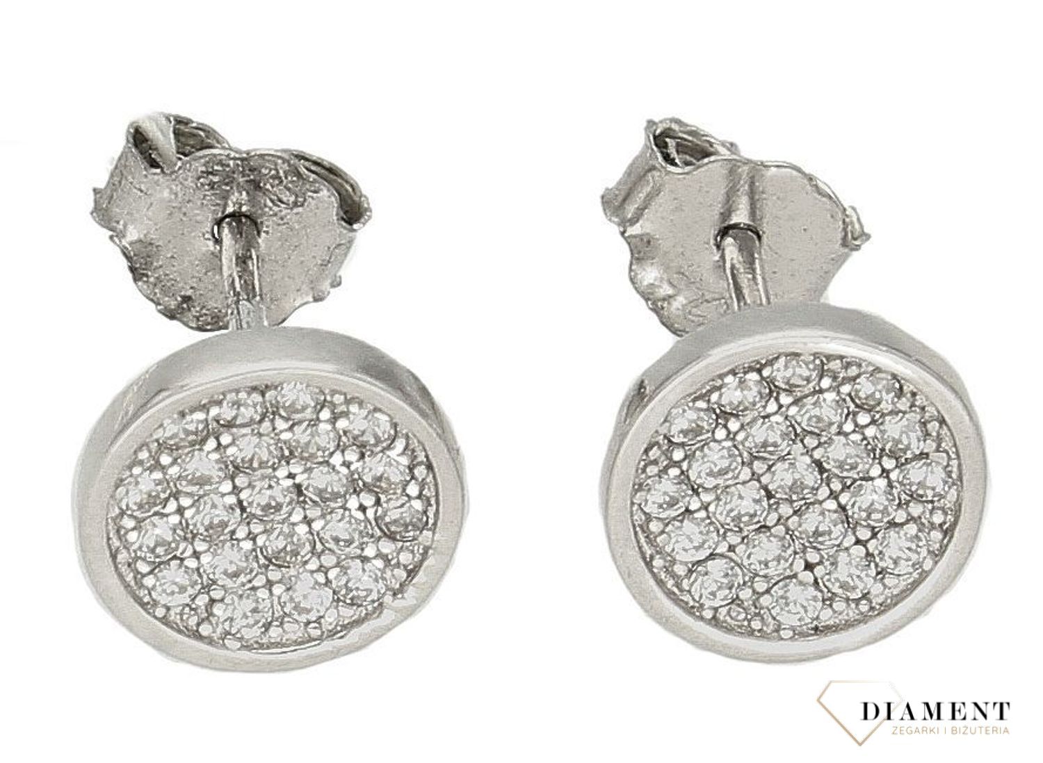 Kolczyki srebrne okrągłe drobne cyrkonie wkrętki DIA-KLC-9474-925fd.jpg