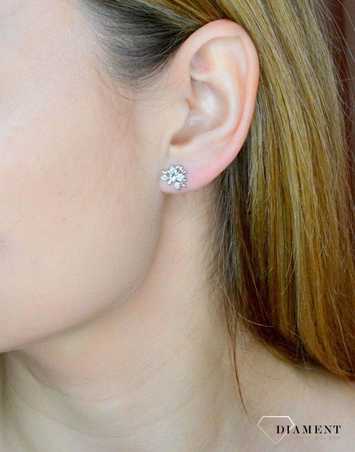 Srebrne kolczyki damskie wkrętki Drzewko szczęścia z cyrkonią DIA-KLC-9599-925. Kolczyki damskie drobne wkrętki. Damskie kolczyki na prezent. Kolczyki w formie drzewka szczęścia. Kolczyki damskie na sztyft..jpg