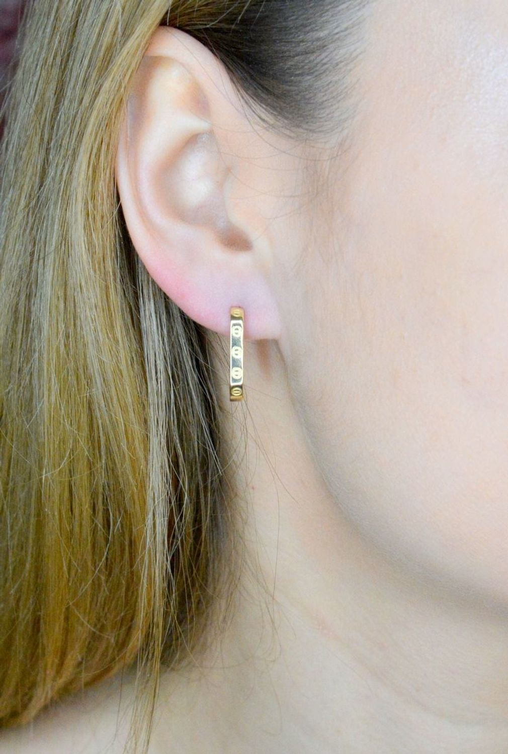 Piękne kolczyki z zapięciem na zatrzask ,wykonane ze złota próby 585 DIA-KLC-9731-585.jpg