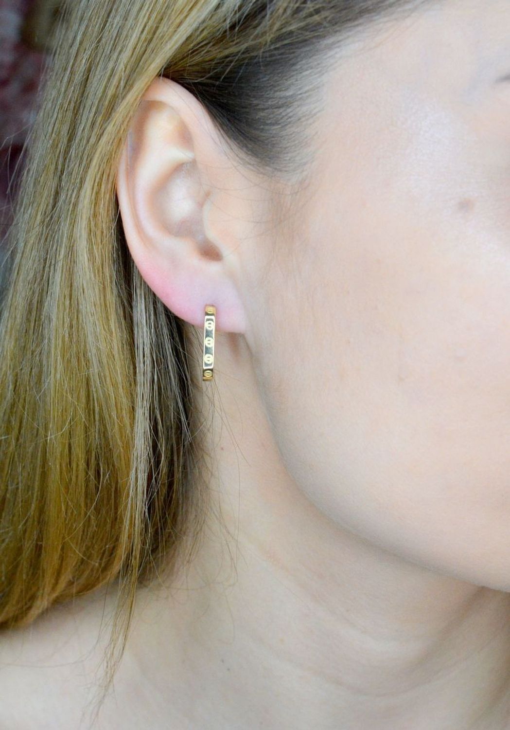 Piękne kolczyki z zapięciem na zatrzask ,wykonane ze złota próby 585 DIA-KLC-9731-585.jpg