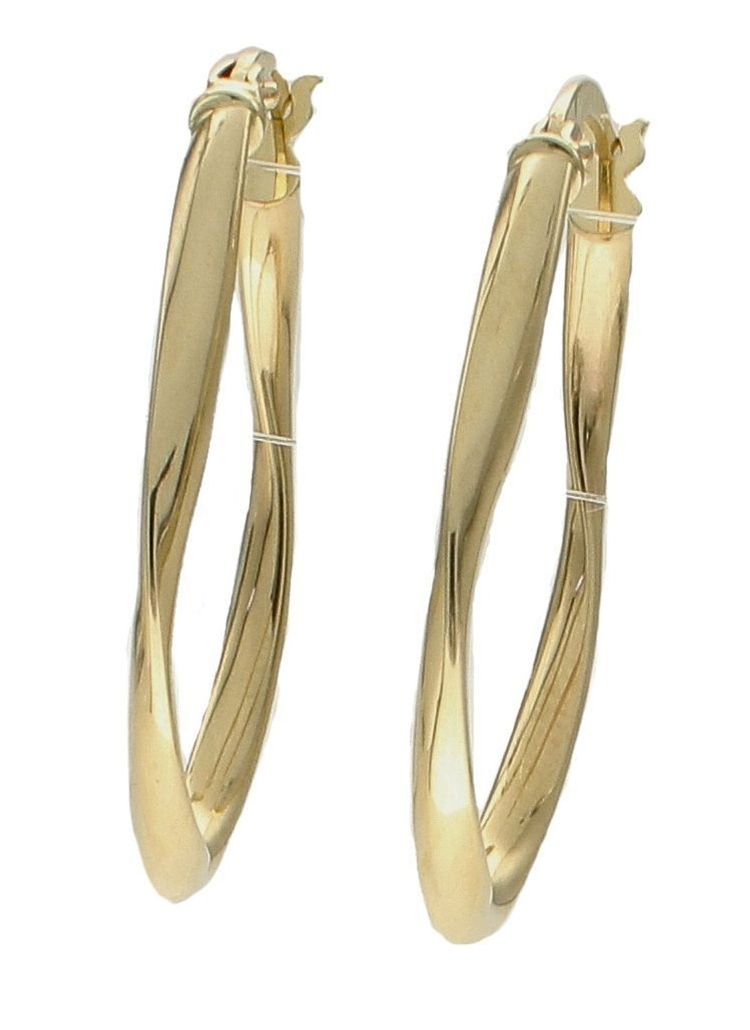 Złote kolczyki 585 klasyczne owalne DIA-KLC-9739-585. Kolczyki składają się z geometrycznego owalnego kształtu. Kolczyki wykonane zostały z żółtego złota jednego z najcenniejszych kruszców przez wieki uważanego za kwintesencję bogact.jpg