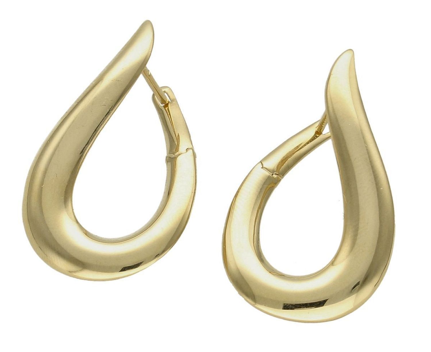 Złote kolczyki 585 efektowne łezki DIA-KLC-9748-585. Kolczyki  świetnie się sprawdzą jako prezent. Kolczyki mają wielkość 3,4 cm. Waga około 5,30 gram. Kolczyki zostały wykonane z złota próba 585 i posiadają wygodne zapięcie angielsk (1).jpg