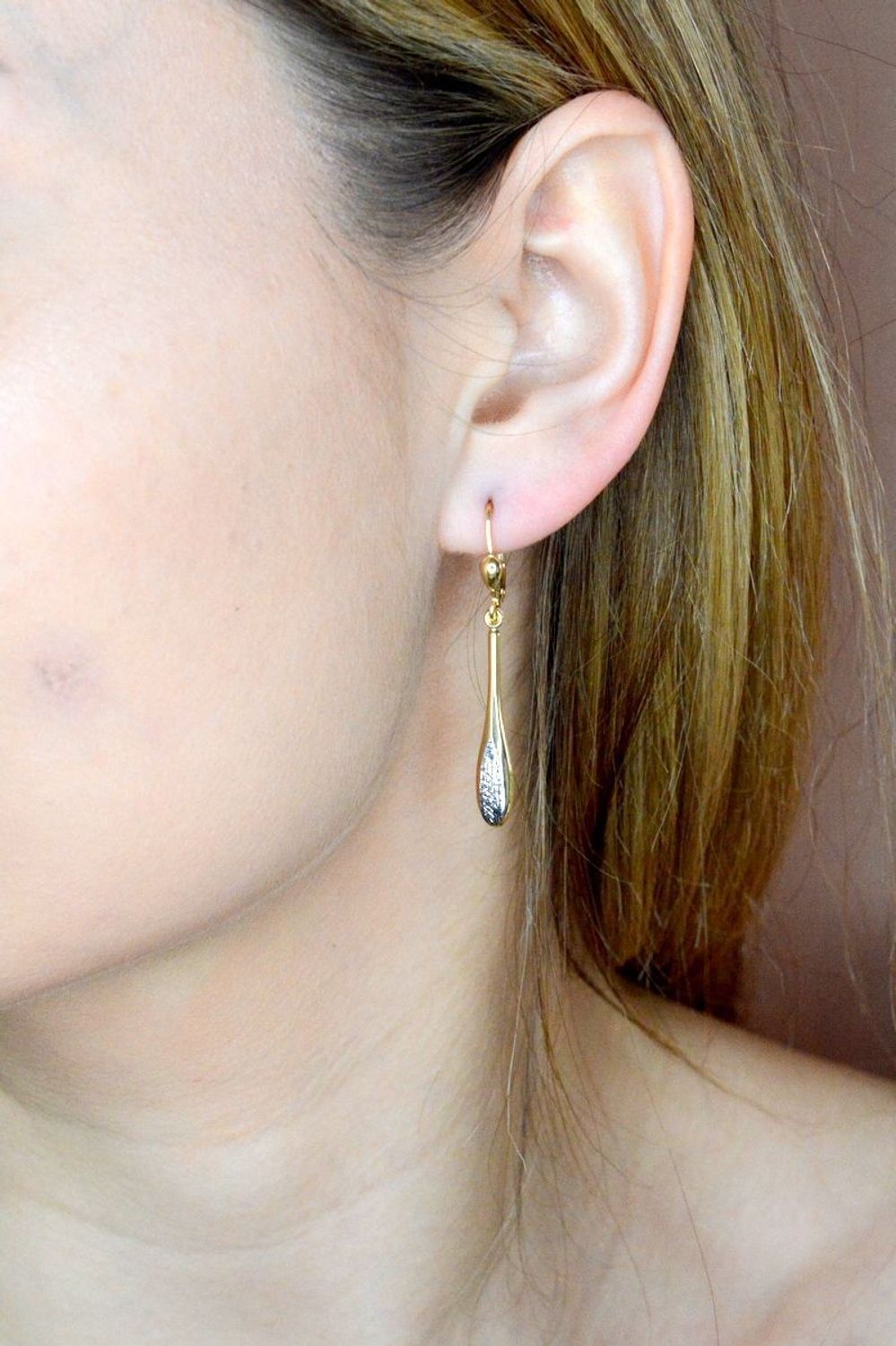 Złote kolczyki 585 wiszące z białym złotem DIA-KLC-9750-585.jpg