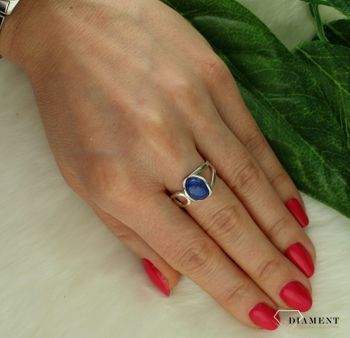 Srebrny pierścionek damski 925 z lapisem DIA-KLC-9807-925.jpg