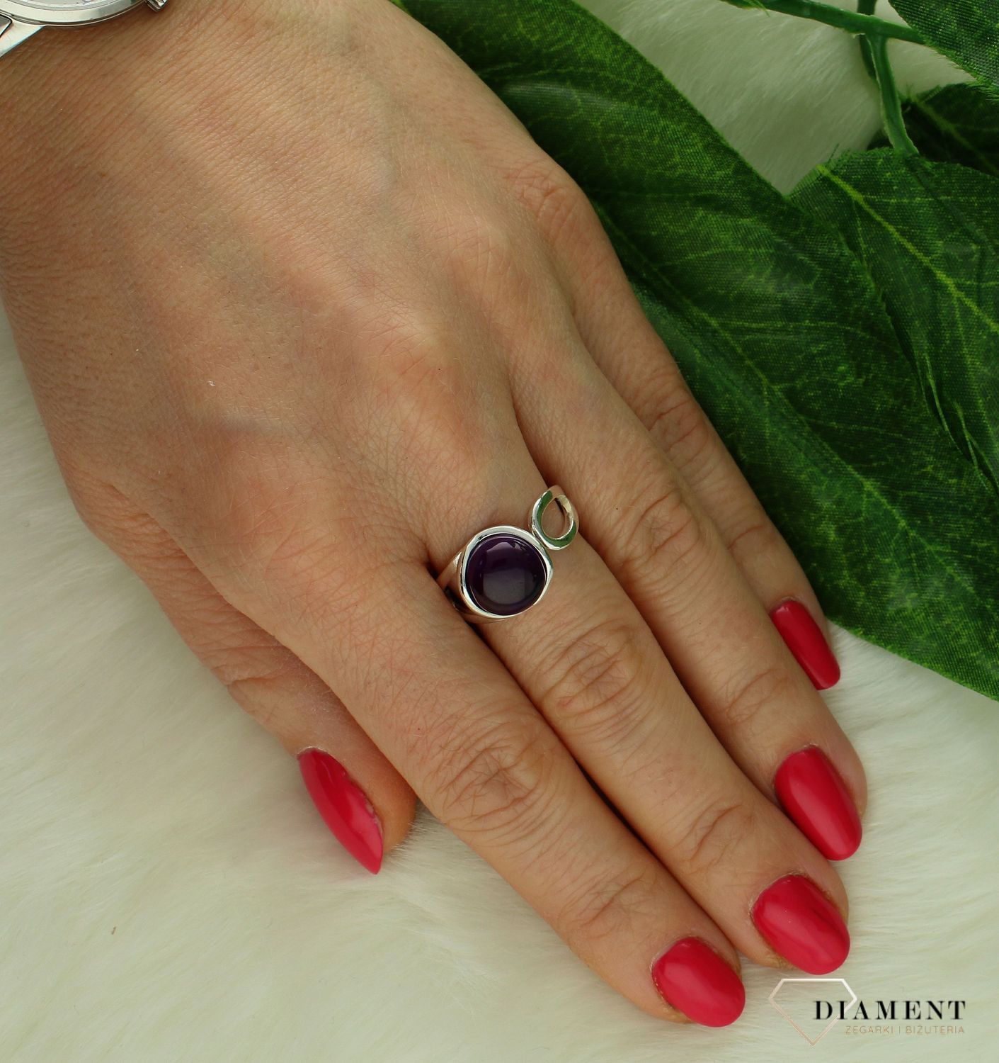Srebrny pierścionek damski 925 z ametystem DIA-KLC-9808-925.jpg