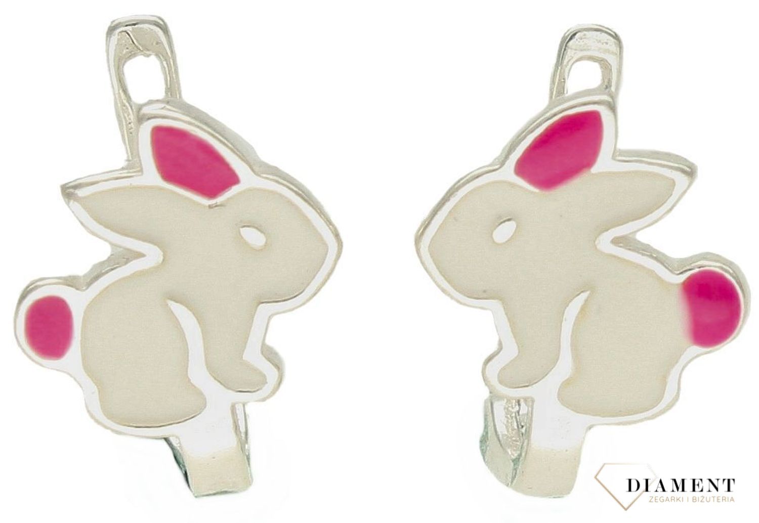 Srebrne kolczyki dla dziewczynki Słodkie króliczki DIA-KLC-9815-925. Te kolczyki oczarują każdą małą modnisie. Kolczyki z motywem postaci z bajki to świetny upominek na prezent. Prezent dla dziecka. Kolczyki dla dziewczynki. K.jpg