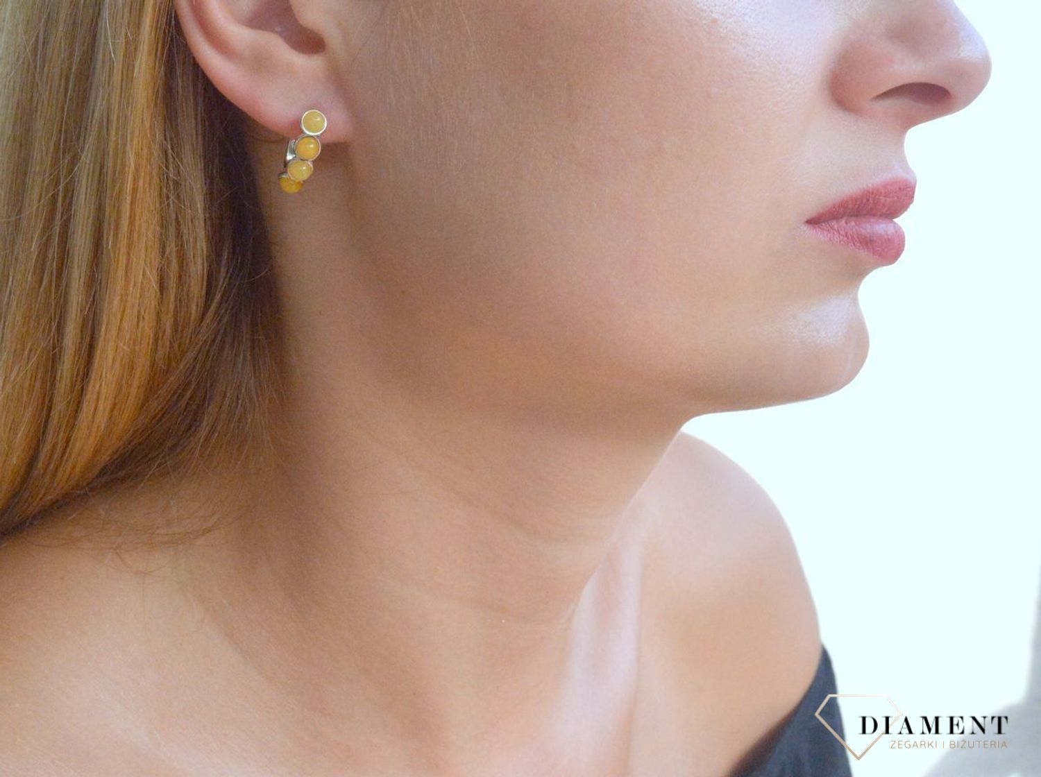 Srebrne kolczyki 925 wiszące z mlecznym bursztynem bałtyckim DIA-KLC-9862-925.  Srebrne kolczyki z bursztynem na prezent. Srebrne kolczyki damskie. Srebrne kolczyki wiszące. Srebrne kolczyki z kamieniem..jpg