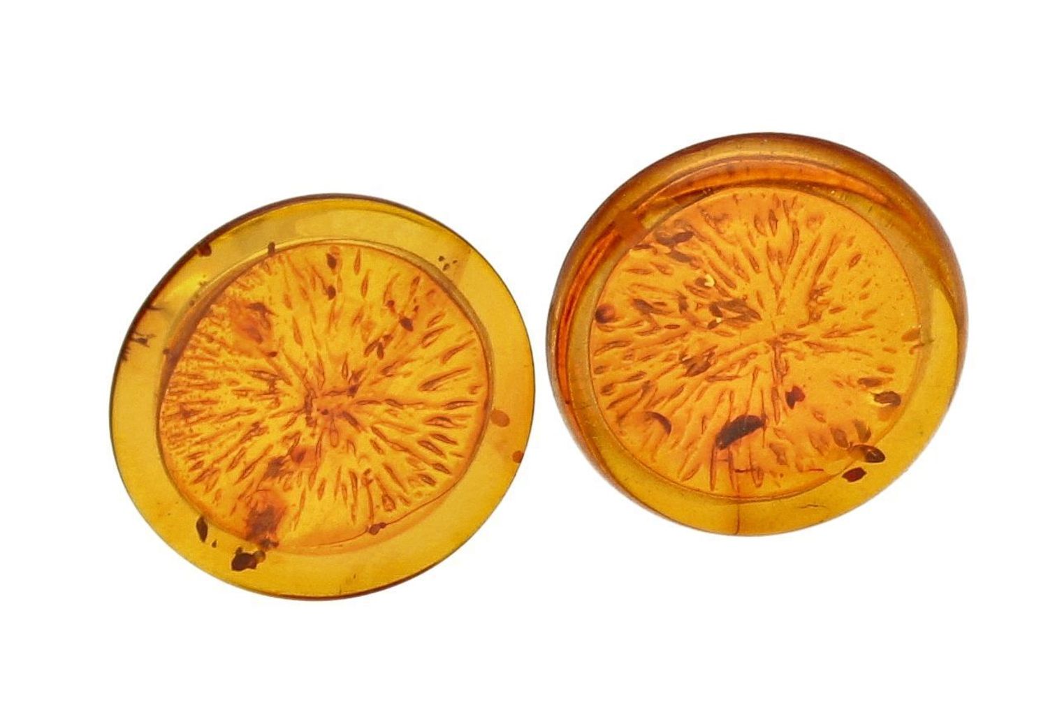 Srebrne kolczyki damskie 925 wkrętki z koniakowym bursztynem DIA-KLC-9878-925.jpg