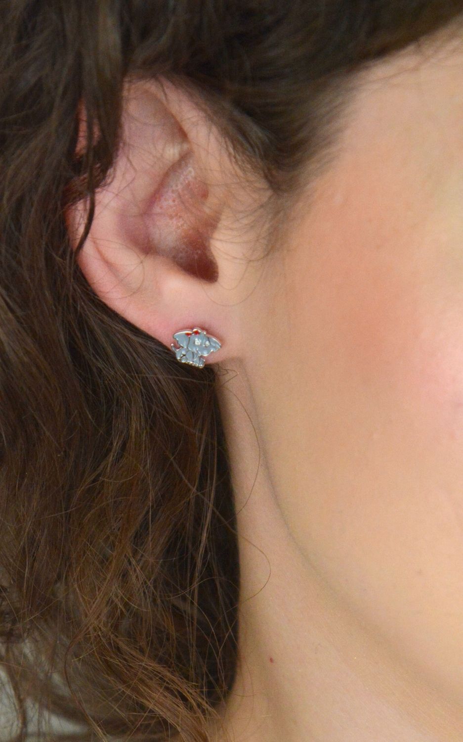 Kolczyki kwrętki dla dziewczynki ' Szczęślwe Słoniki' DIA-KLC-AE14386-925.jpg