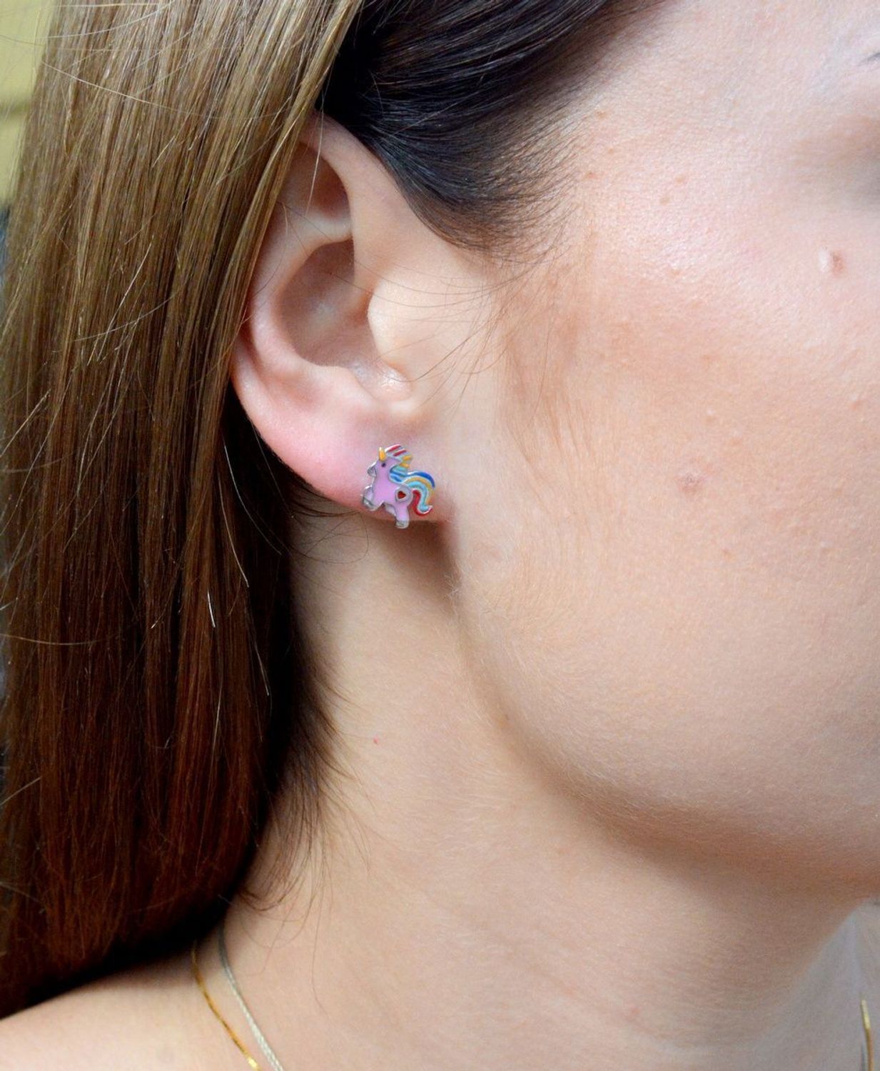 Kolczyki srebrne jednorożec Kolekcja Kids DIA-KLC-AE14390-925 (2).JPG