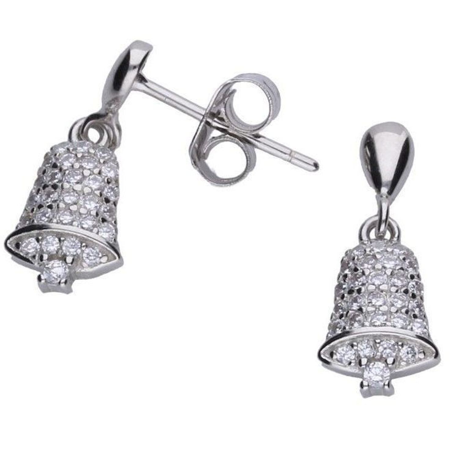Kolczyki srebrne dla dziecka dzwoneczki z cyrkoniami DIA-KLC-AE19110RH-925.jpg