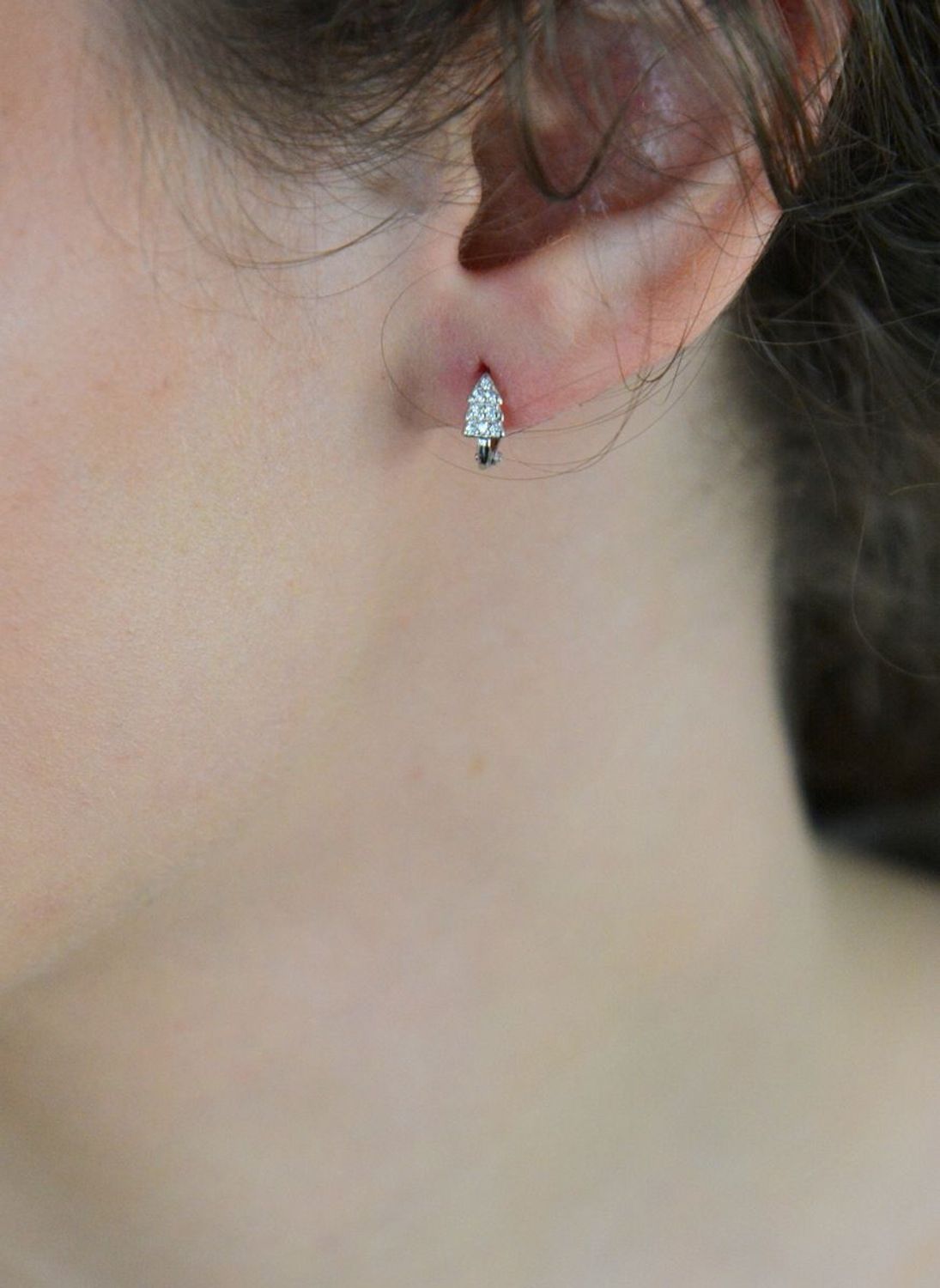 Kolczyki srebrne próba 925, choinka z cyrkoniami DIA-KLC-AE22767RH-925 Wprowadź świąteczny nastrój do swojej biżuterii! Srebrne kolczyki w kształcie choinki,1.jpg