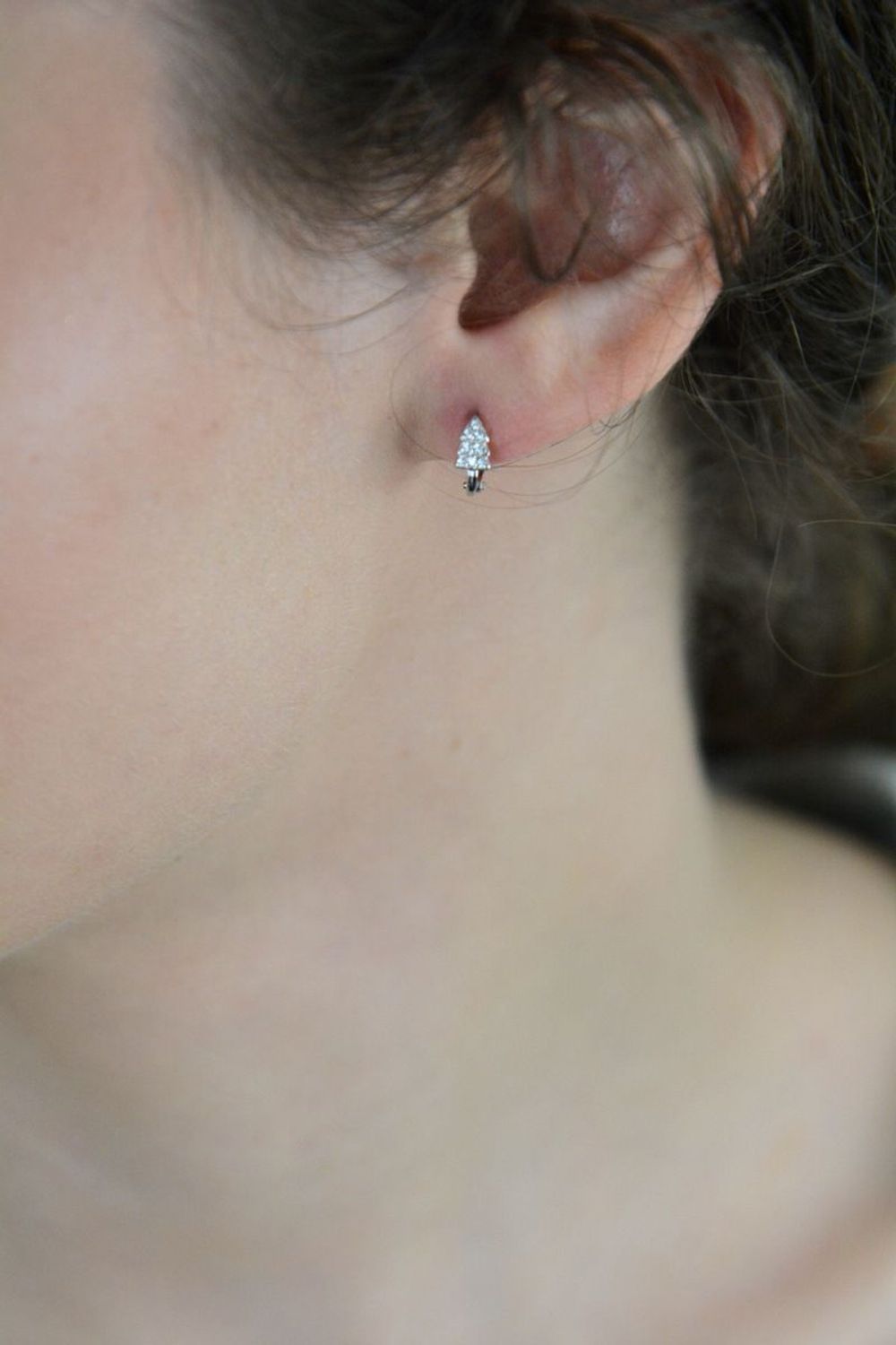 Kolczyki srebrne próba 925, choinka z cyrkoniami DIA-KLC-AE22767RH-925 Wprowadź świąteczny nastrój do swojej biżuterii! Srebrne kolczyki w kształcie choinki,1.jpg