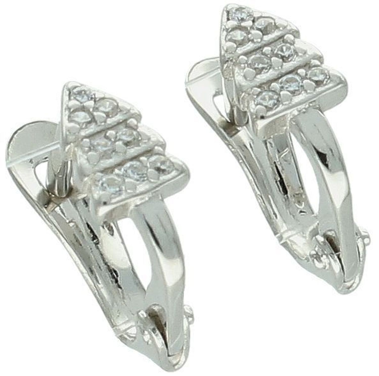 Kolczyki srebrne próba 925, choinka z cyrkoniami DIA-KLC-AE22767RH-925 Wprowadź świąteczny nastrój do swojej biżuterii! Srebrne kolczyki w kształcie choinki,1.jpg