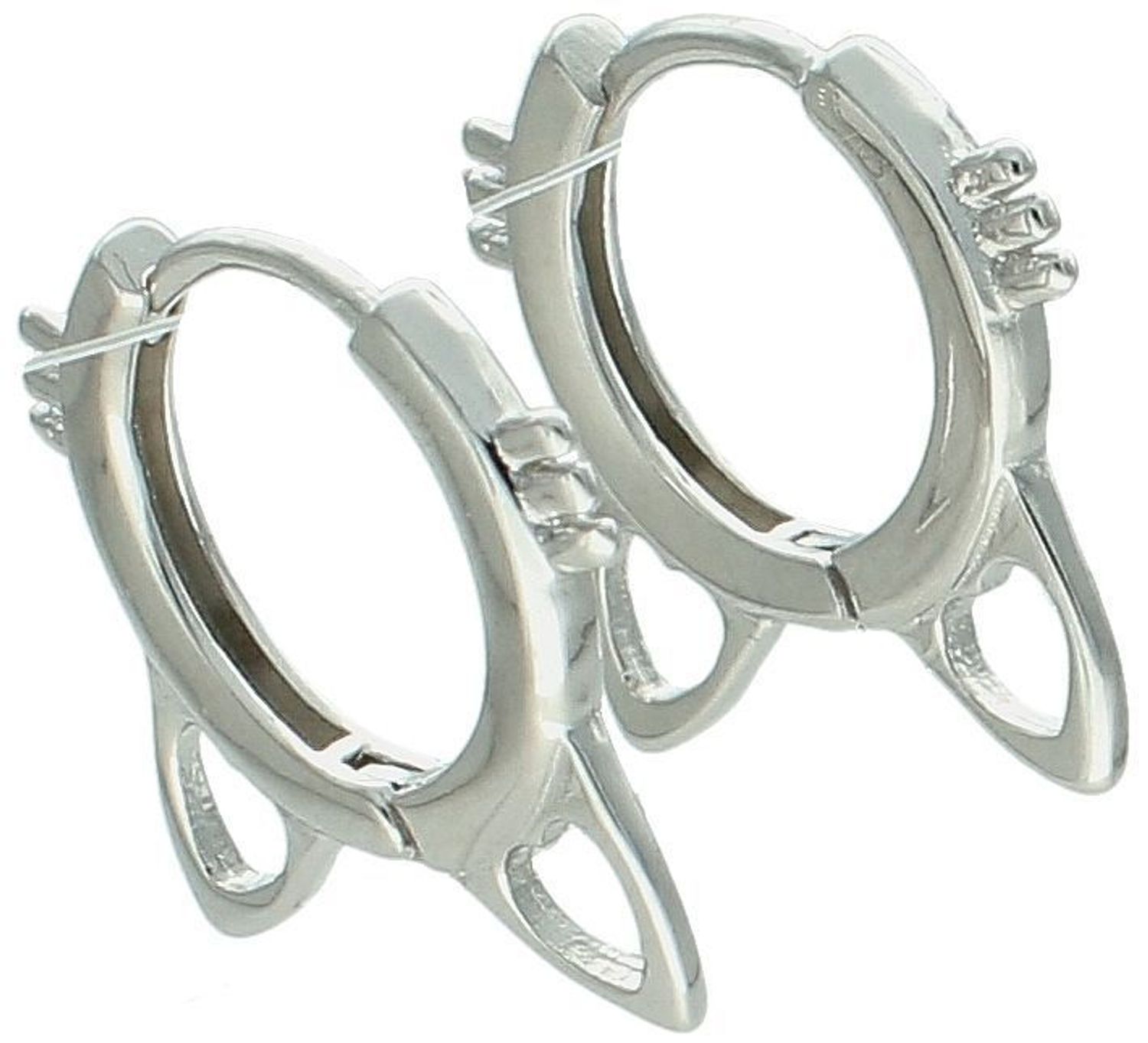 Kolczyki srebrne kółeczka uszy kota próba 925, DIA-KLC-AE22833-925 Z nutą uroku i szczyptą fantazji – kolczyki srebrne kółeczka z uszami kota,1.jpg