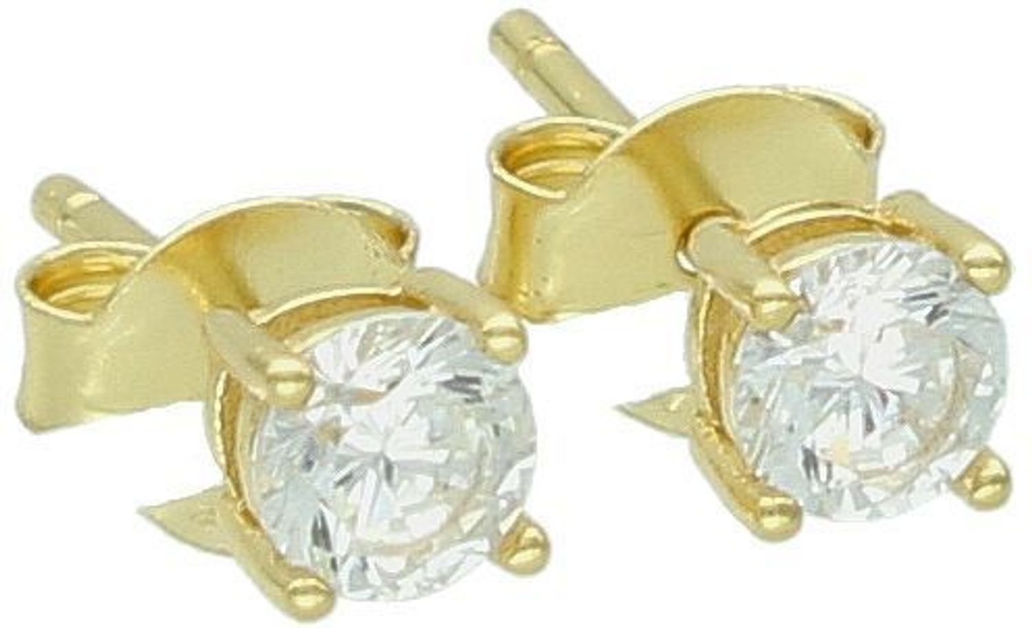 Pozłacane srebrne kolczyki z błyszczącą cyrkonią – kolczyki damskie 925 na sztyft.jpg