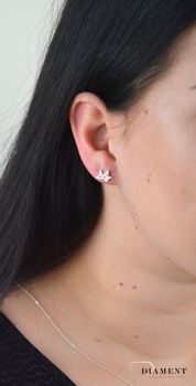 Srebrne kolczyki 925 przy uchu ażurowe koliber DIA-KLC-AE7000-925. Subtelny element ozdobny w kształcie kolibra.  (1).JPG