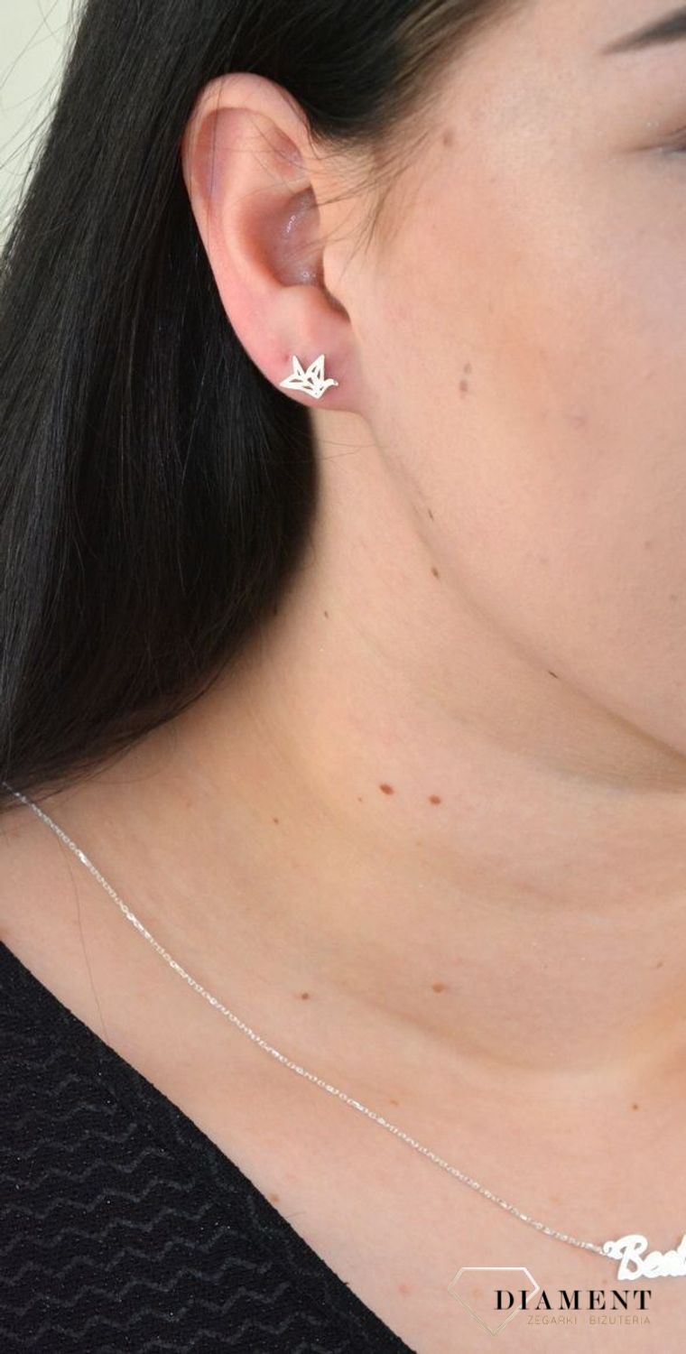 Srebrne kolczyki 925 przy uchu ażurowe koliber DIA-KLC-AE7000-925.jpg