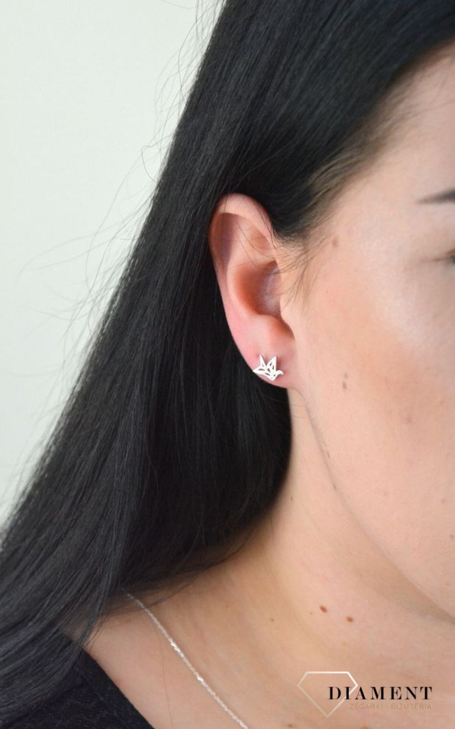 Srebrne kolczyki 925 przy uchu ażurowe koliber DIA-KLC-AE7000-925.jpg