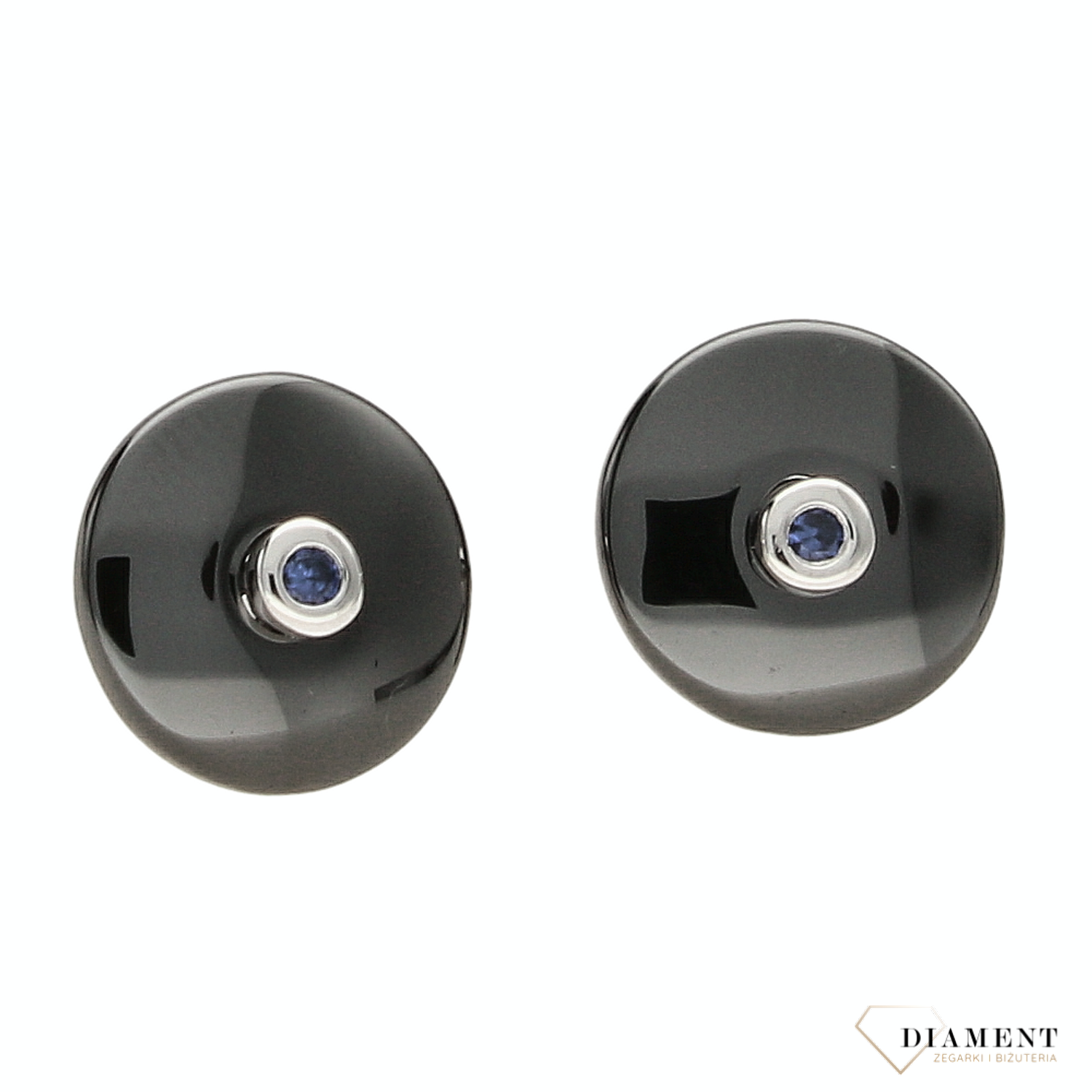 Kolczyki wkrętki ceramiczne talerze z niebieskim oczkiem DIA-KLC-ALCER0062KBR-925.png