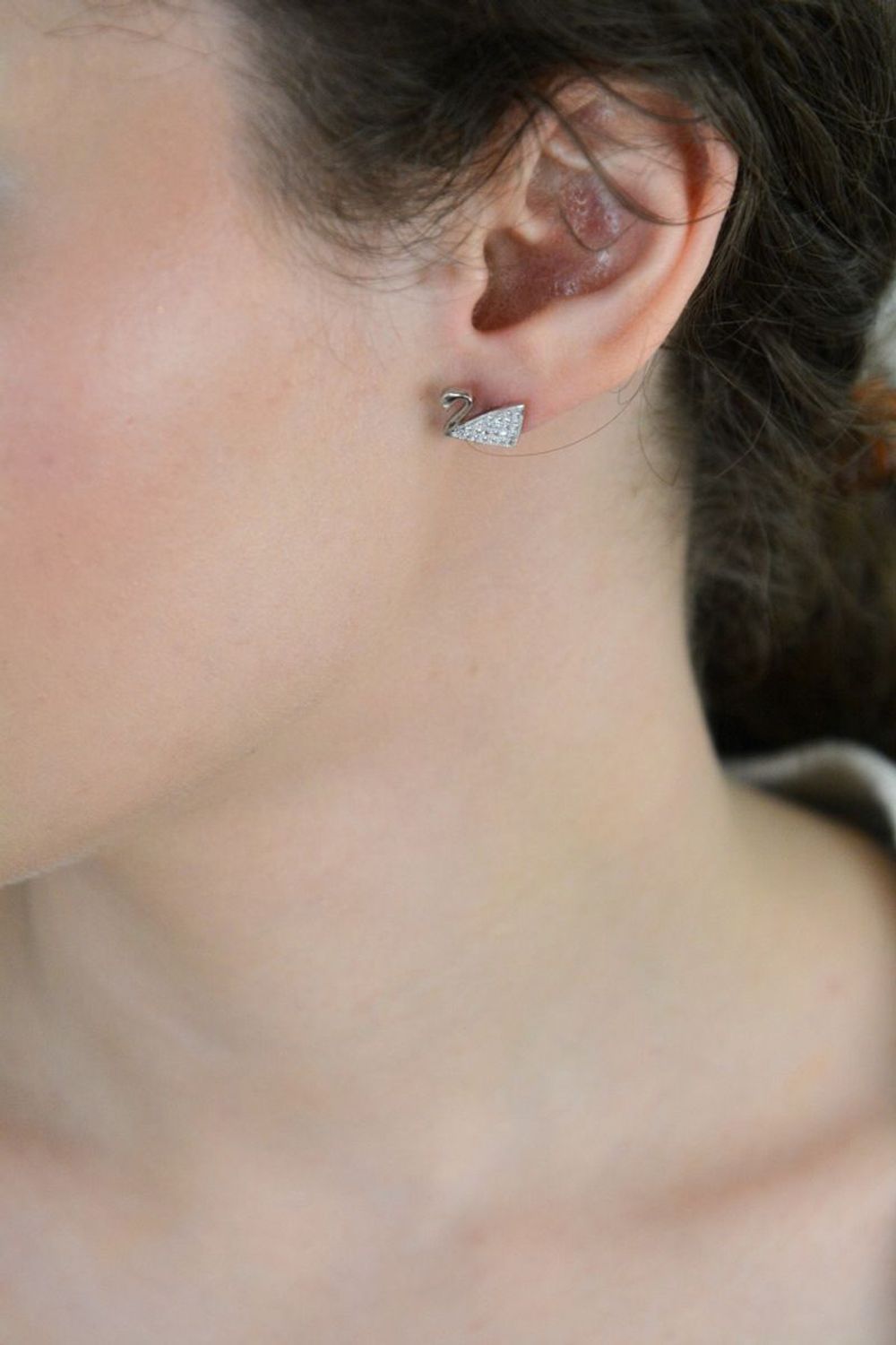 Kolczyki srebrne wkrętki 'Błyszczące łabędzie' DIA-KLC-ALCYR0080ERH-925.jpg