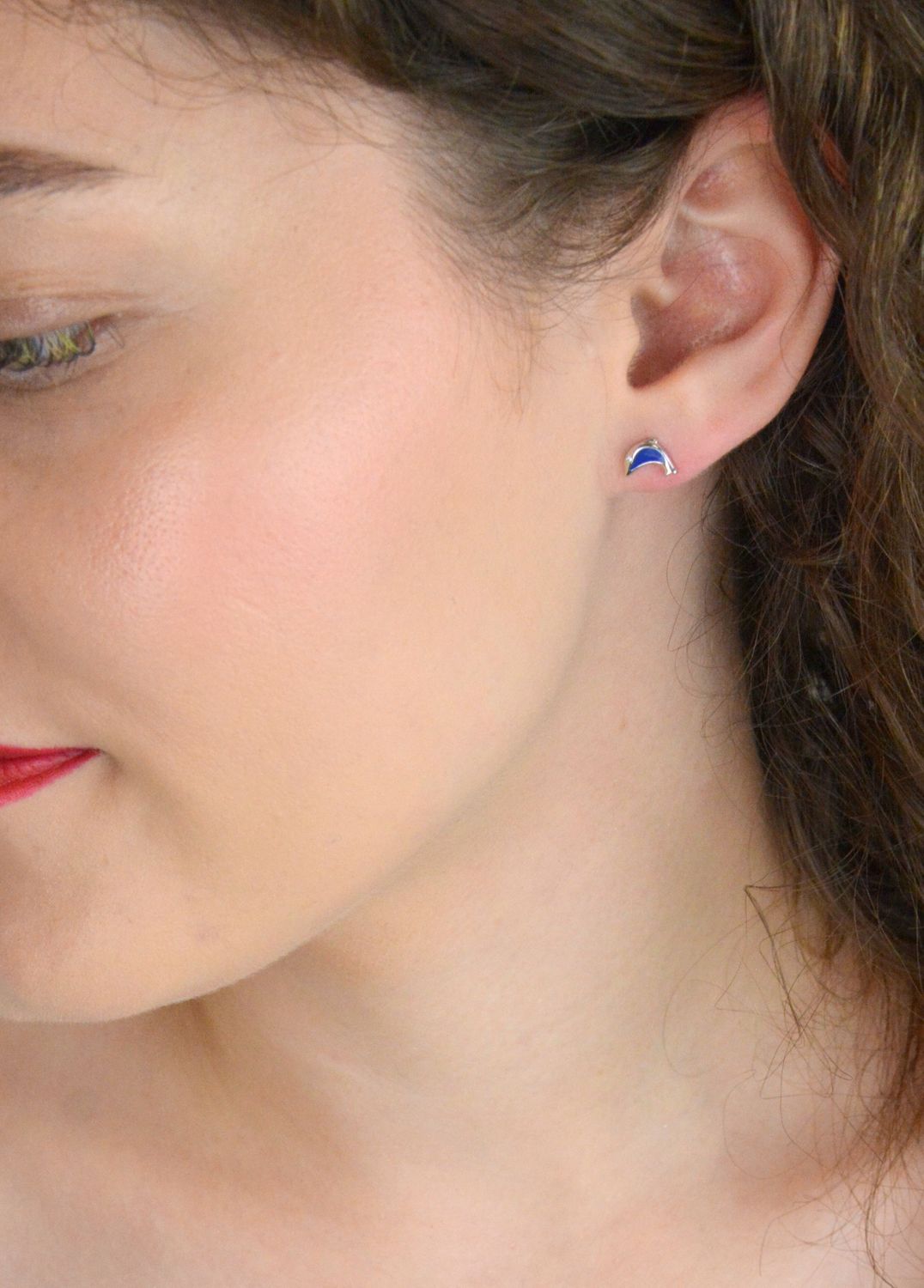 Kolczyki dla dziewczynki wkręcane ' Niebieskie delfinki' DIA-KLC-ALDEM0087KSZTRH-925.png