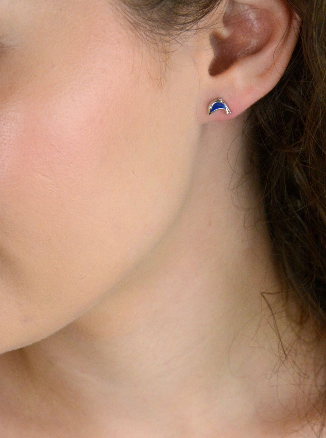 Kolczyki dla dziewczynki wkręcane ' Niebieskie delfinki' DIA-KLC-ALDEM0087KSZTRH-925.png