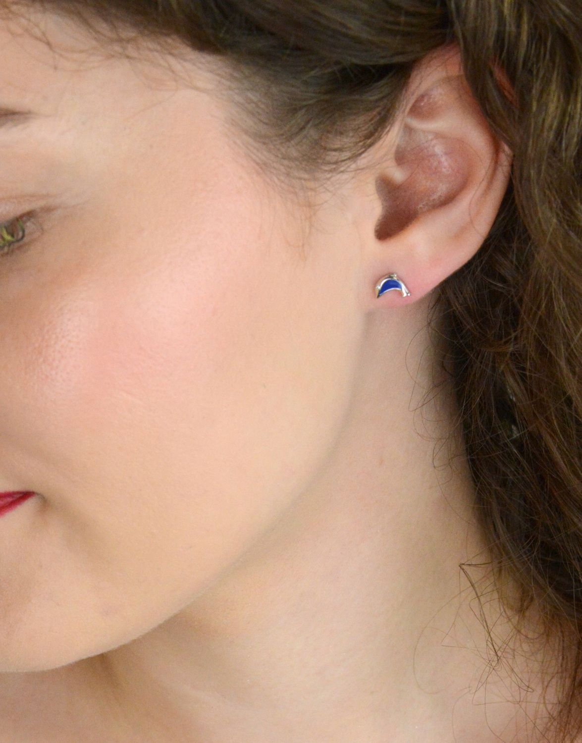 Kolczyki dla dziewczynki wkręcane ' Niebieskie delfinki' DIA-KLC-ALDEM0087KSZTRH-925.png