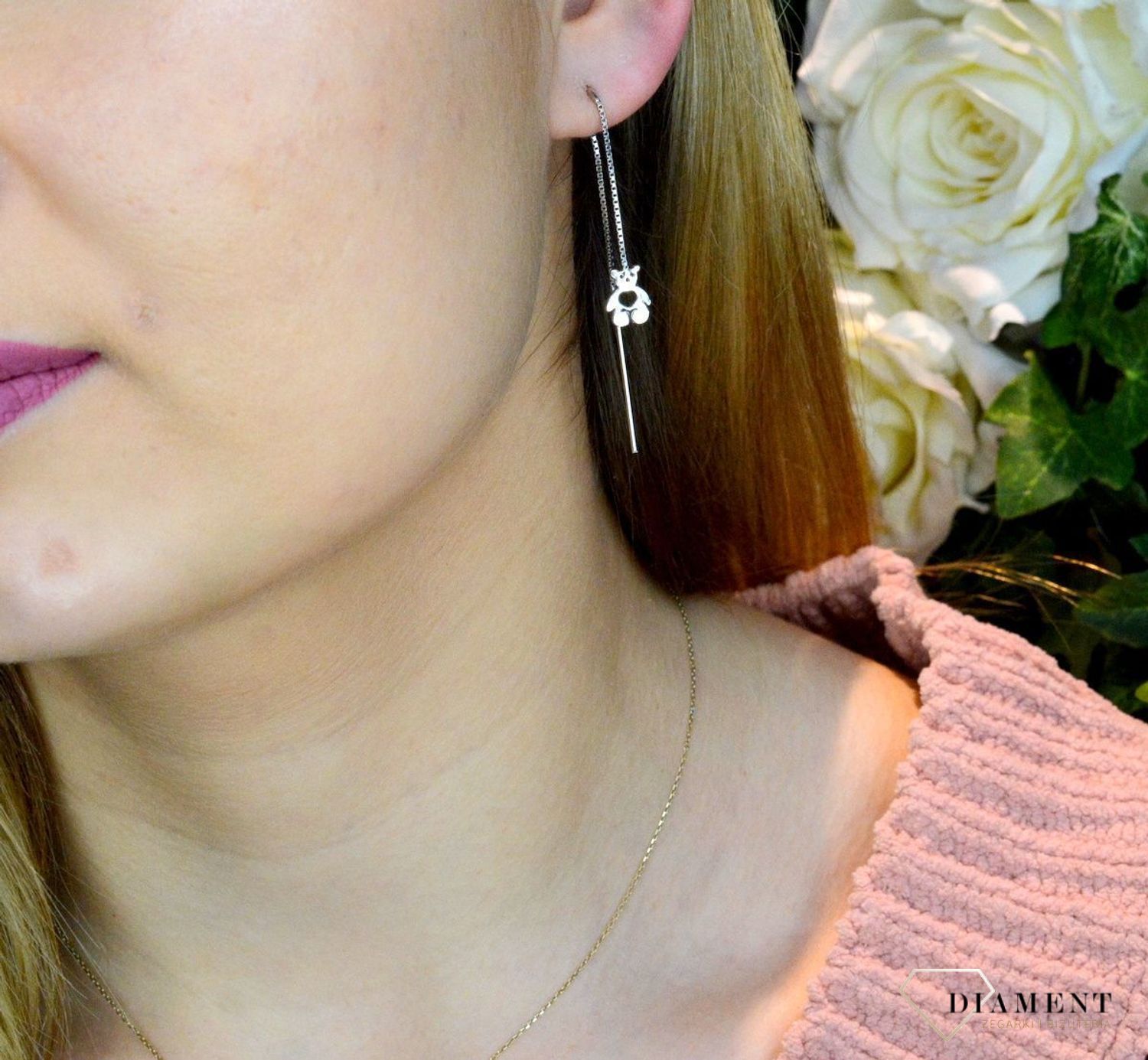 Srebrne kolczyki damskie przeciągane DIA-KLC-ALMS004RH-925.jpg