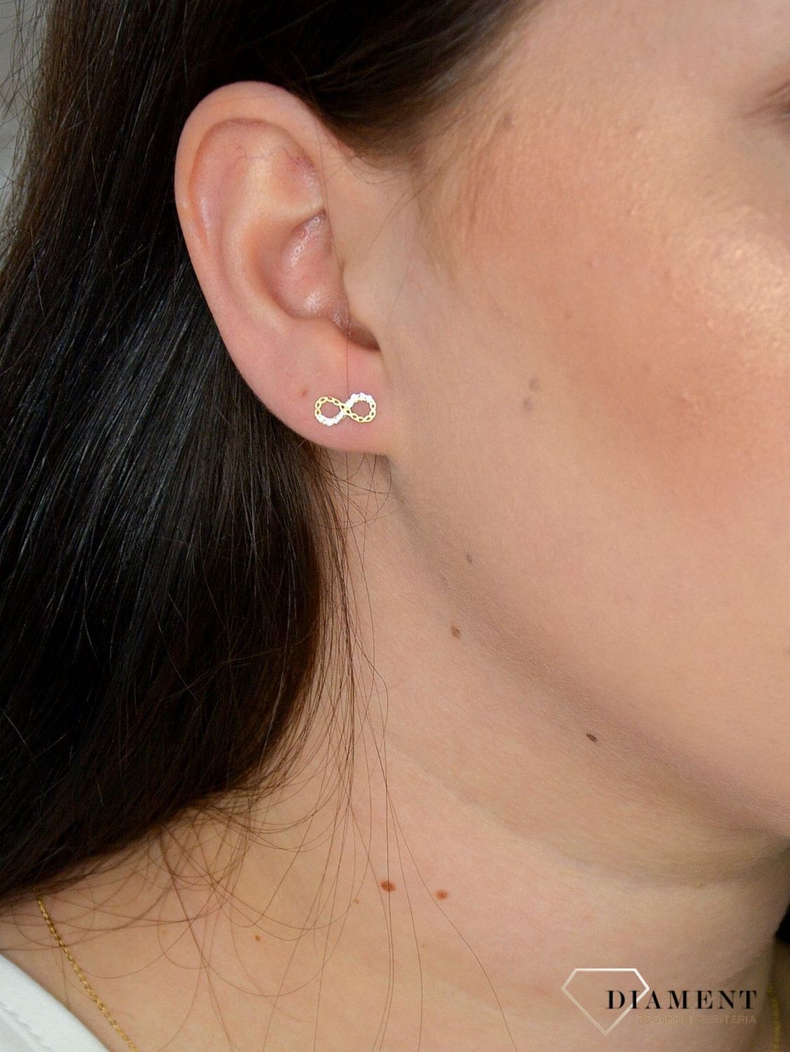 Srebrne kolczyki przeciągane zakończone nieskończonością DIA-KLC-ALMS008S.jpg