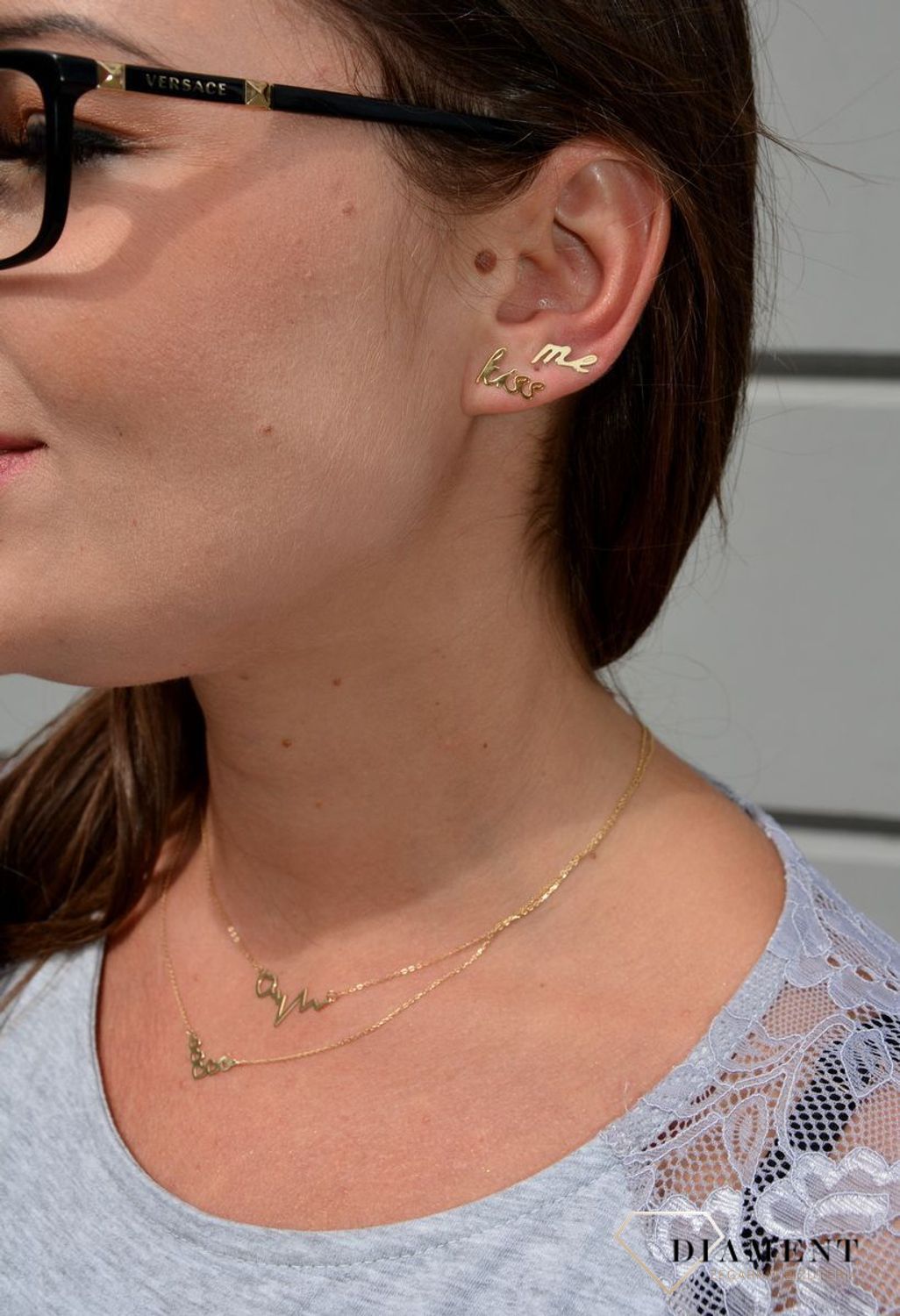 Złote kolczyki 333 'kiss me'.jpg