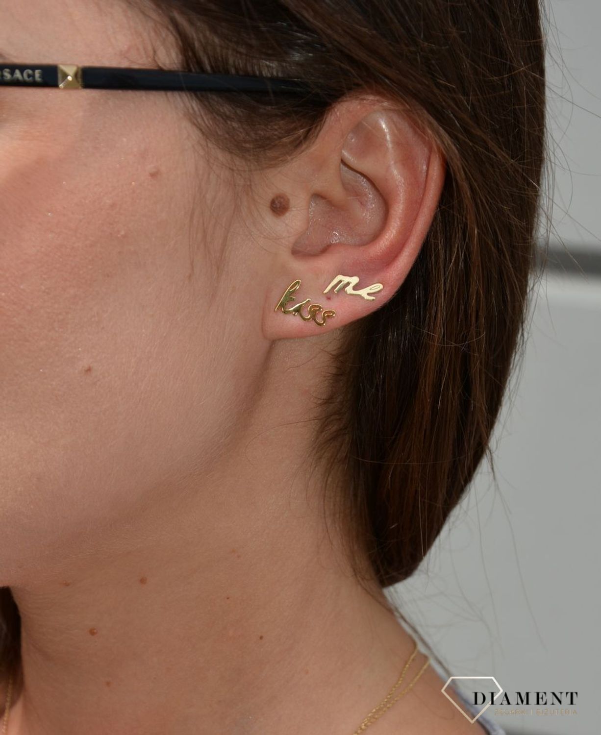Złote kolczyki 333 'kiss me'.jpg