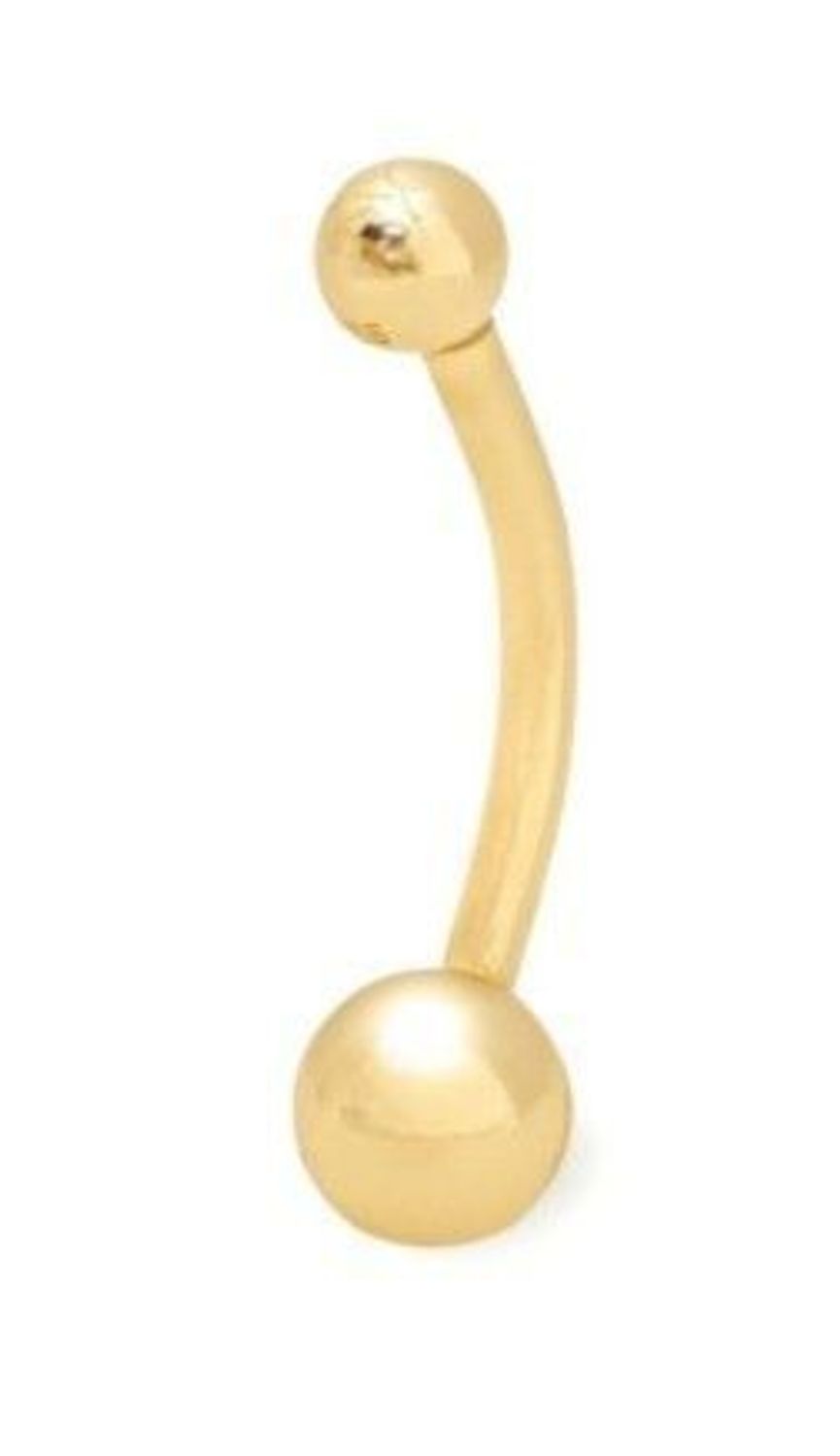 Złoty kolczyk banan 14K 585 z kulkami 4 mm – gwint wewnętrzny (1).jpg
