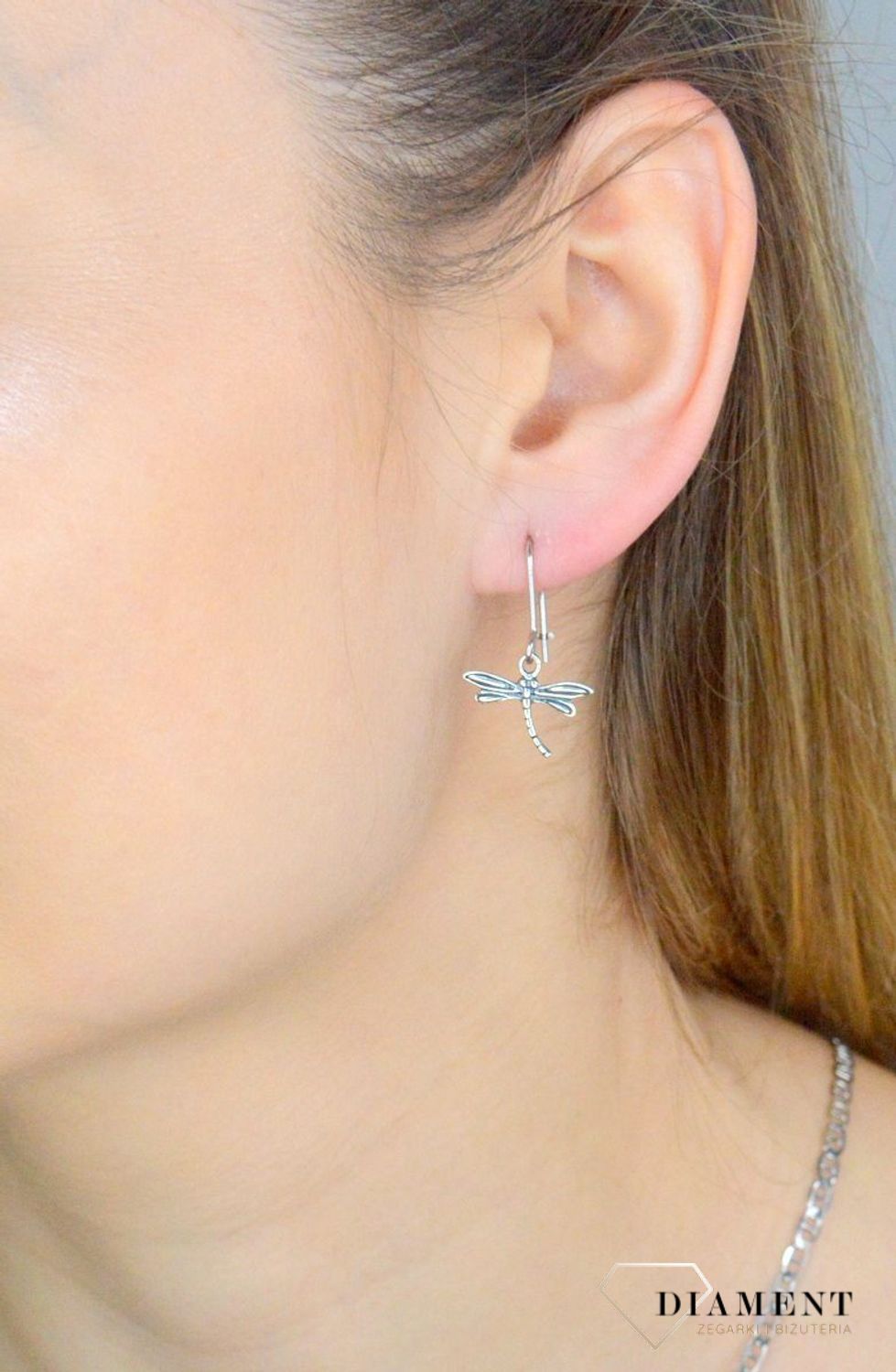 Srebrne kolczyki 925 oksydowane ważki wiszące DIA-KLC-CAL0001EOKS-925.jpg
