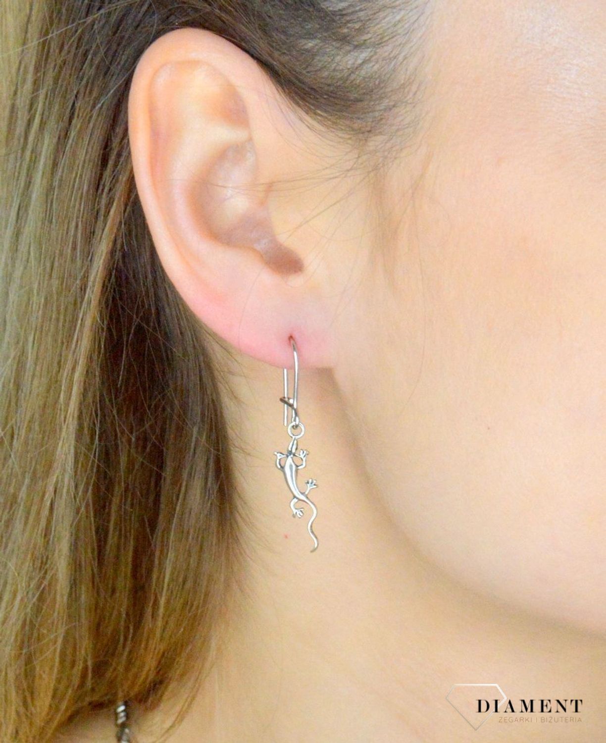 Srebrne kolczyki 925 oksydowane jaszczurki wiszące DIA-KLC-CAL0002EOKS-925.jpg