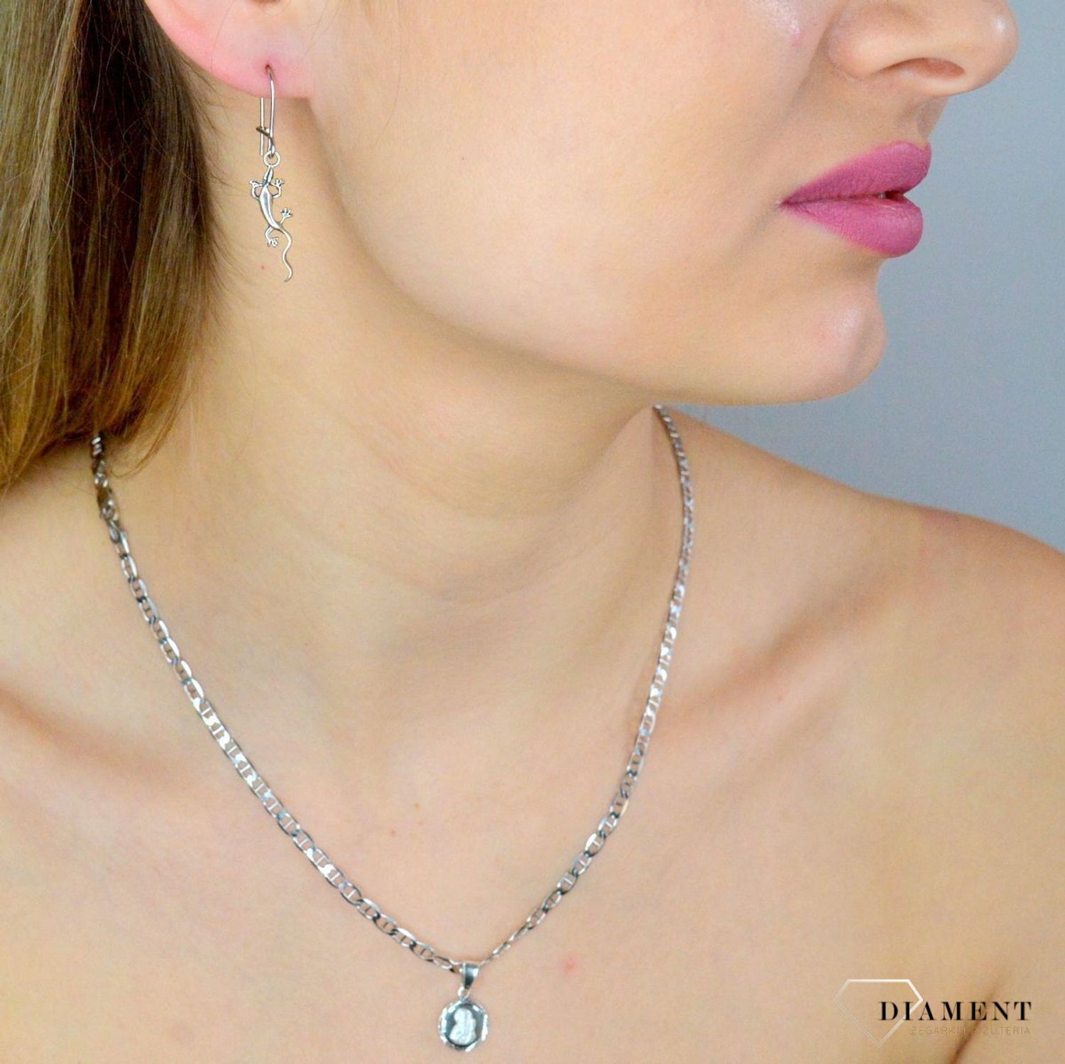 Srebrne kolczyki 925 oksydowane jaszczurki wiszące DIA-KLC-CAL0002EOKS-925.jpg