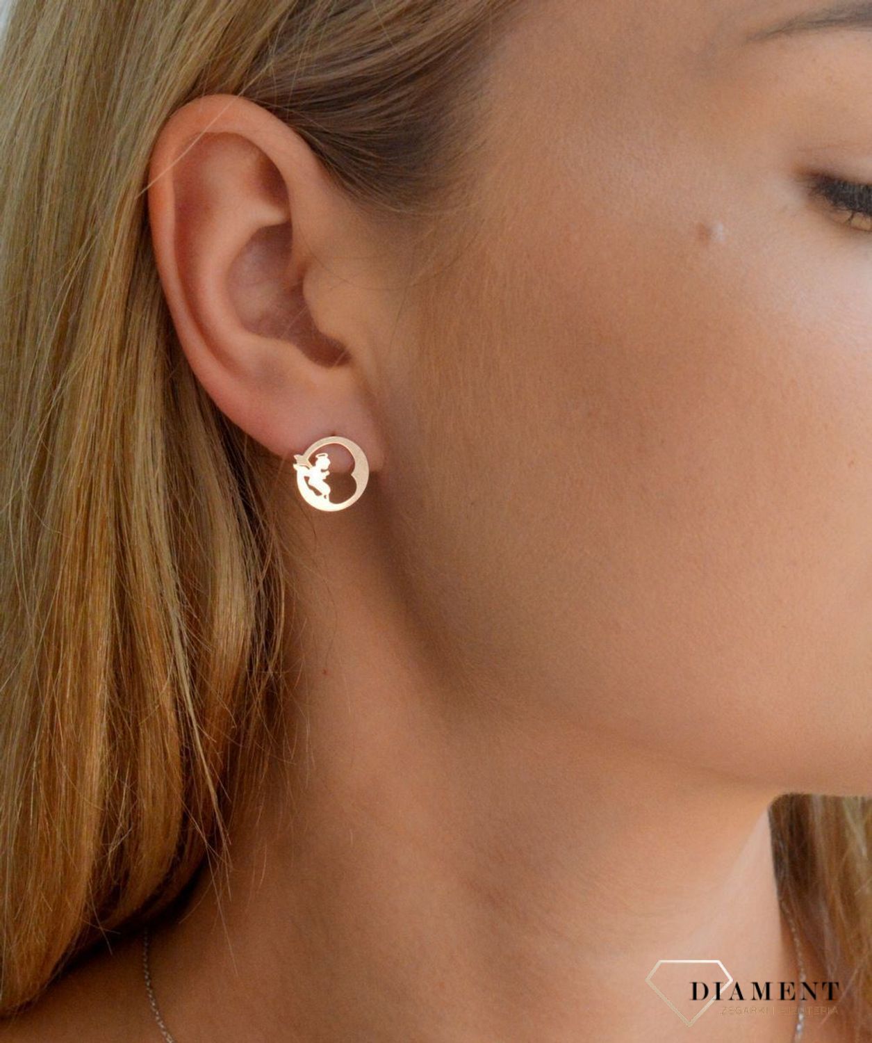 Kolczyki srebrne wkrętki Wróżka Elf DIA-KLC-CEL092KR-925.jpg