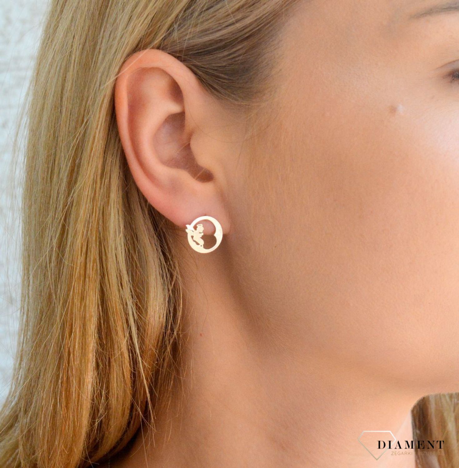 Kolczyki srebrne wkrętki Wróżka Elf DIA-KLC-CEL092KR-925.jpg