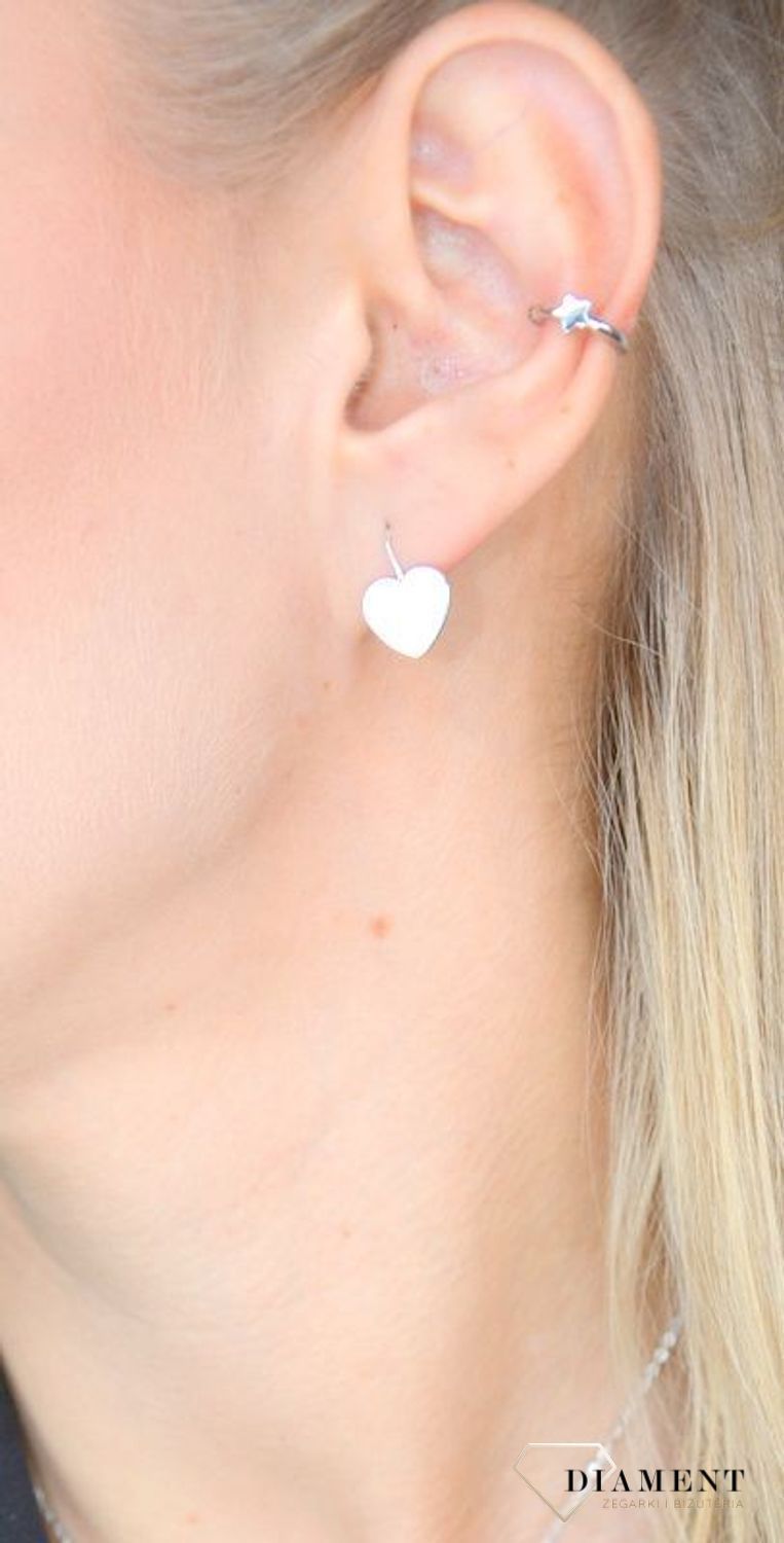 Kolczyki srebrne dla dziewczynki wiszące 'Serca' do graweru DIA-KLC-CELK01SU-925.jpg