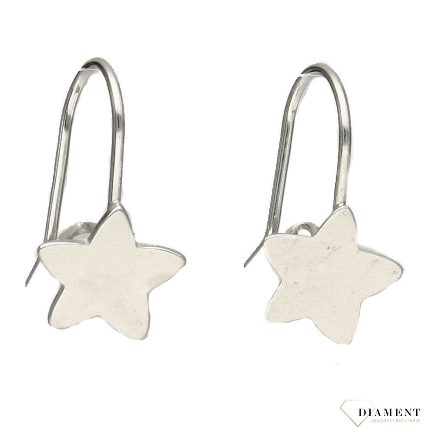 Kolczyki srebrne wiszące 'Gwiazdki dla gwiazdeczki' DIA-KLC-CELK15SRU-925.jpg
