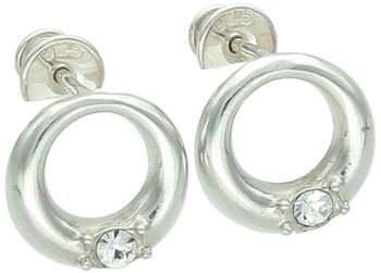 Kolczyki Damskie Srebrne 925 DIA-KLC-CYRKONIE4-925  Cyrkonia  Sztyft  Okrągłe  1 cm.jpg