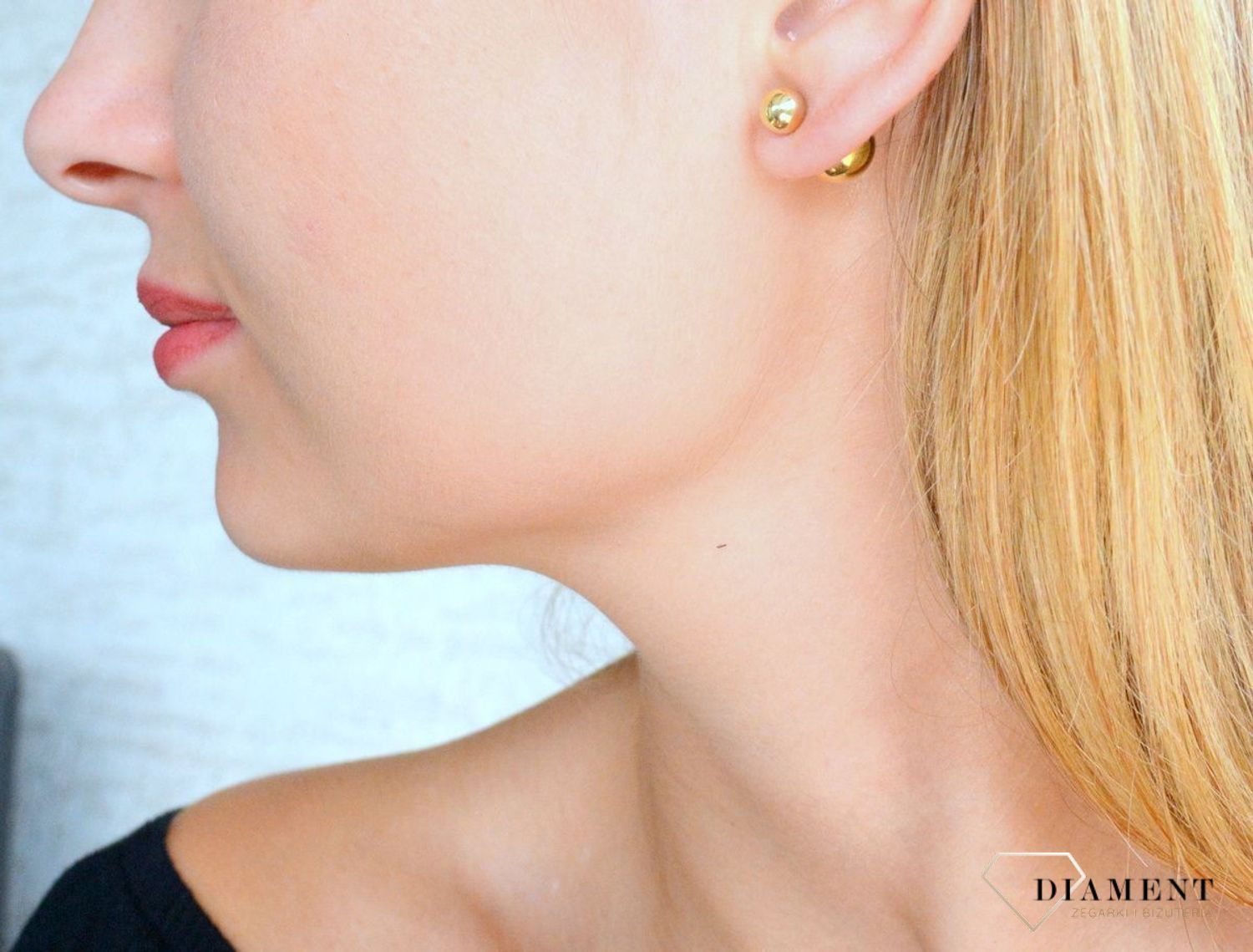 Srebrne kolczyki damskie Diorki dwie kulki w złotym kolorze DIA-KLC-DIORKI-1-925.jpg
