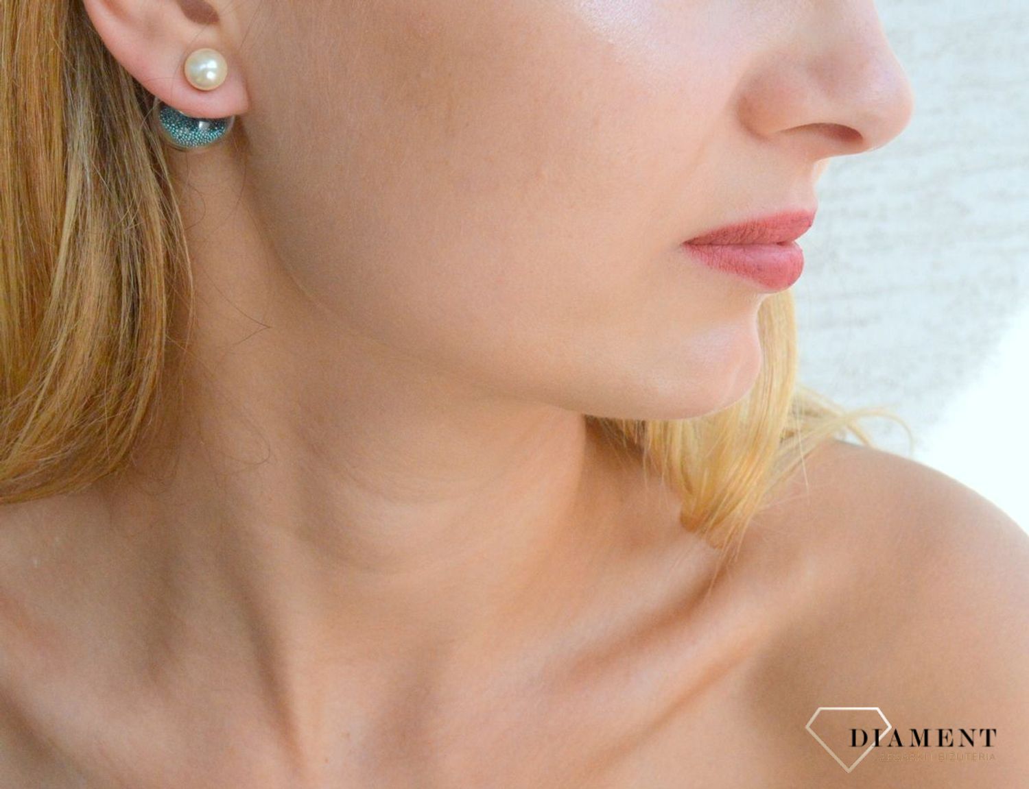 Srebrne kolczyki damskie Diorki z kuleczkami wewnątrz w morskim kolorze DIA-KLC-DIORKI-11-925.jpg