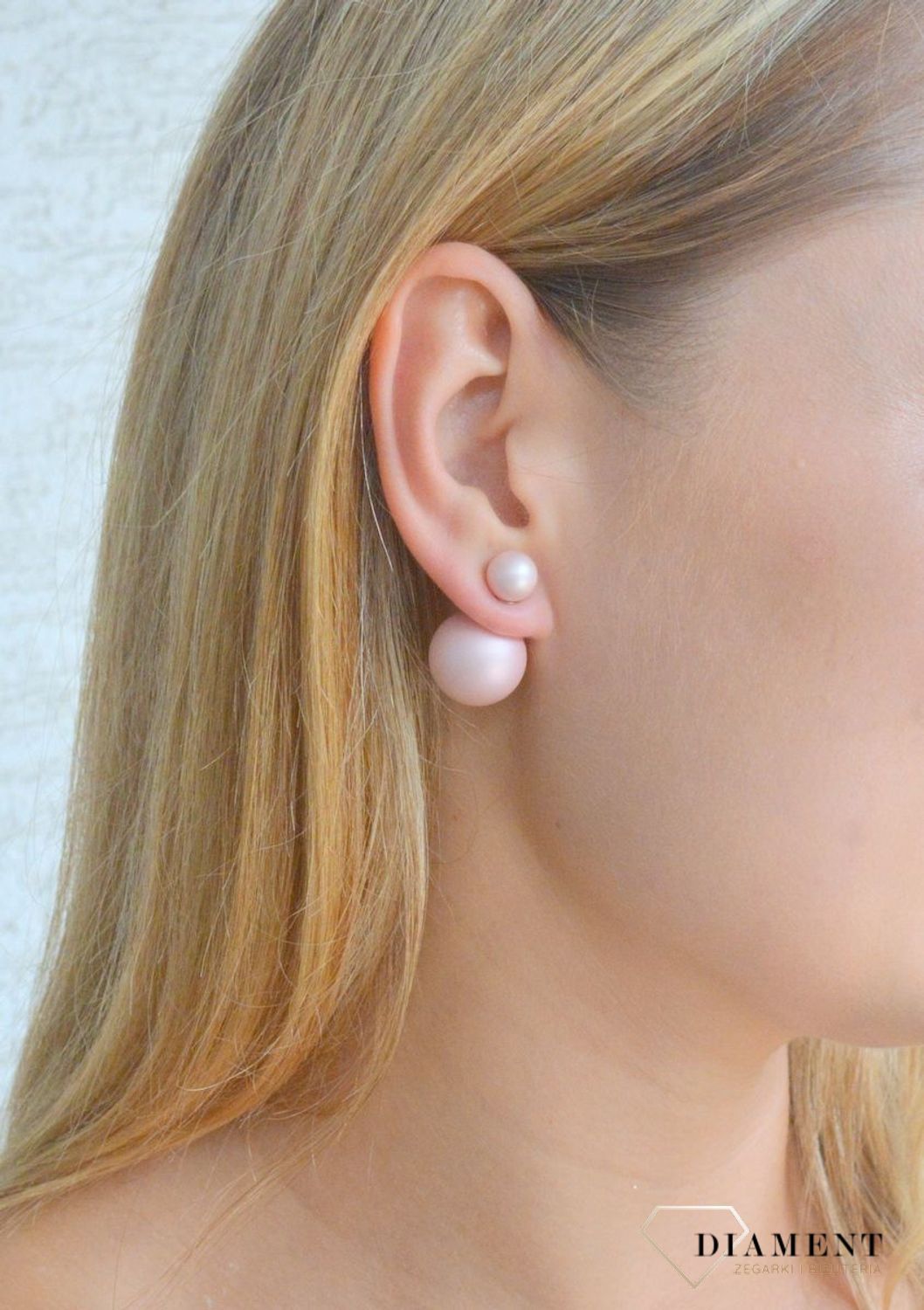 Srebrne kolczyki damskie Diorki dwie kulki matowe w różu DIA-KLC-DIORKI-14-925.  Kolczyki srebrne kulki. Srebrne kolczyki wkrętki. Kolczyki srebrne w stylu Dior. Kolczyki idealne na prezent. Dior styl..jpg