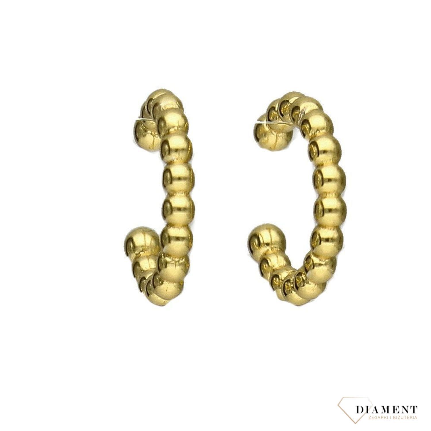 Kolczyki srebrne pokryte złotem nausznice 'Kuleczki' DIA-KLC-E-0899C2-925.jpg