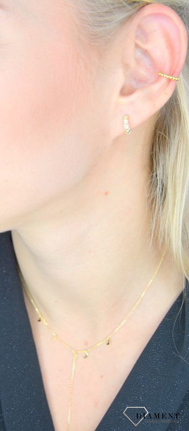 Kolczyki srebrne pokryte złotem nausznice 'Kuleczki' DIA-KLC-E-0899C2-925.jpg