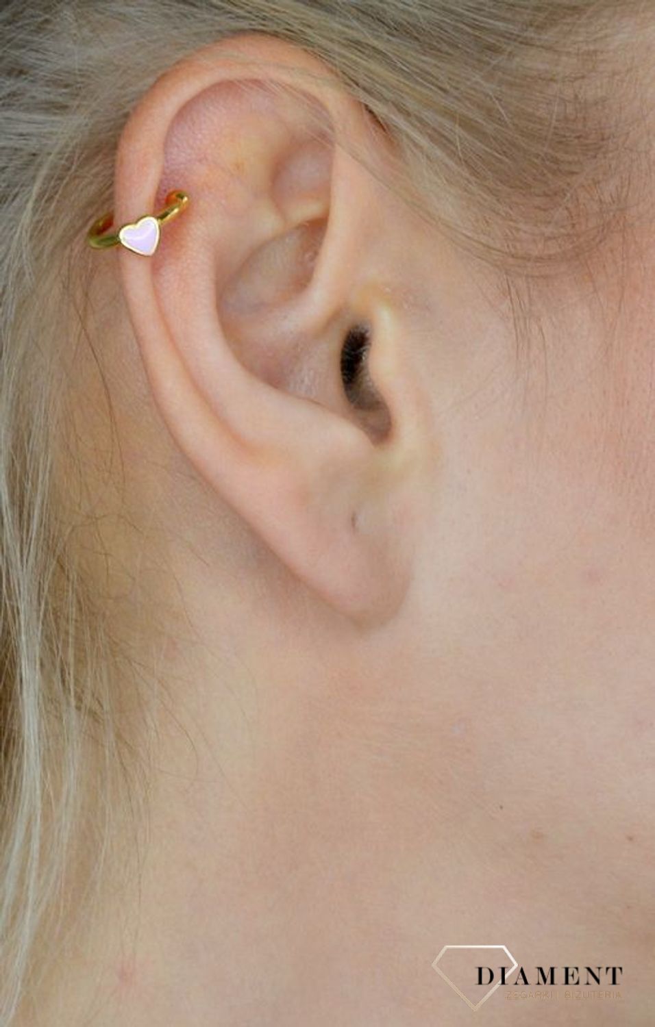 Kolczyki srebrne nausznice 'Serce różowe i czerwone' DIA-KLC-E-0947-925.jpg