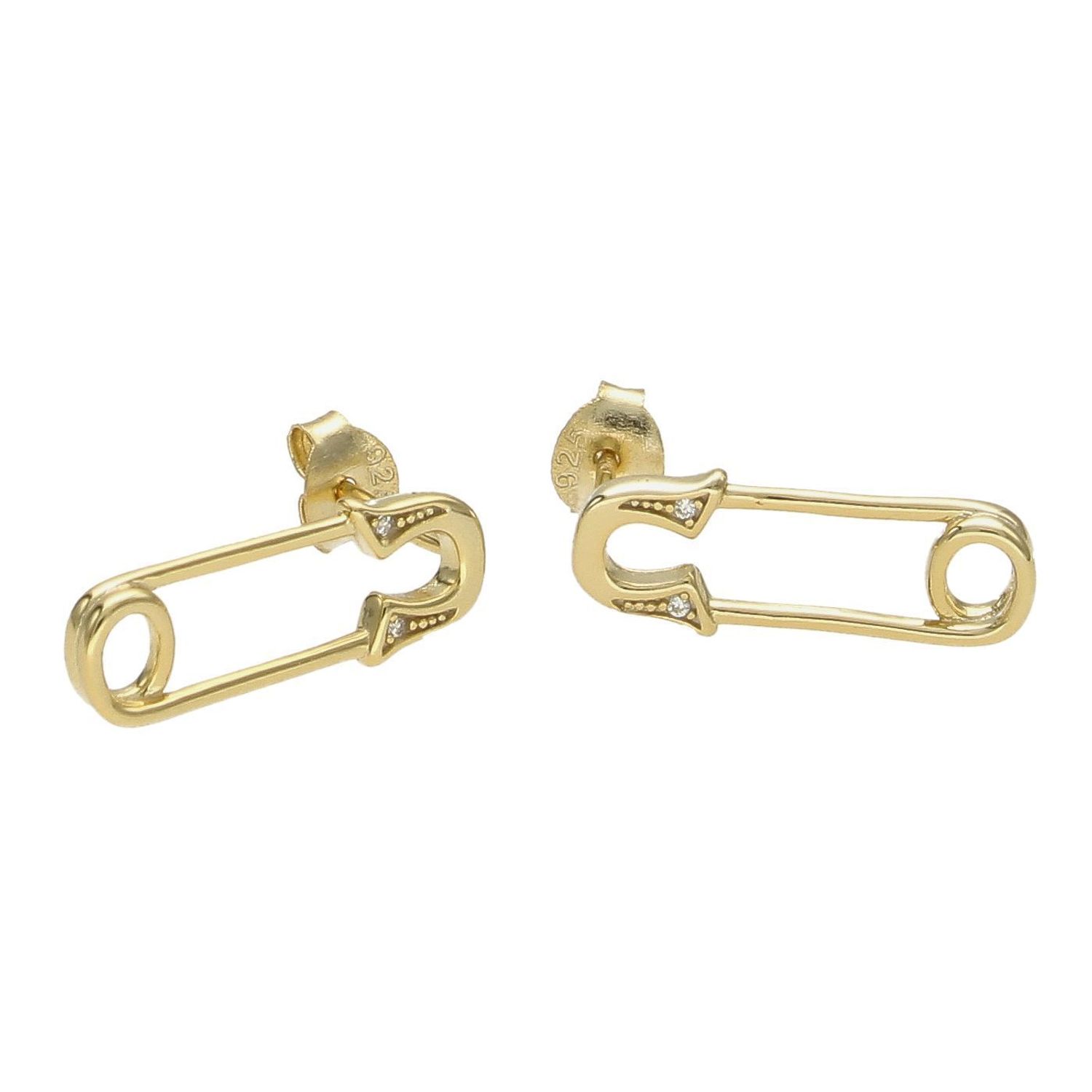 Kolczyki srebrne pozłacane agrafki z cyrkoniami DIA-KLC-E18655-925 ✅ Srebrne kolczyki pokryte złotem celebrytki ✅ Delikatne kolczyki wykonane z najwyższej jakości srebrna próby 925 ✅ Kolczyki w minimalistycznym stylu, wpi.jpg