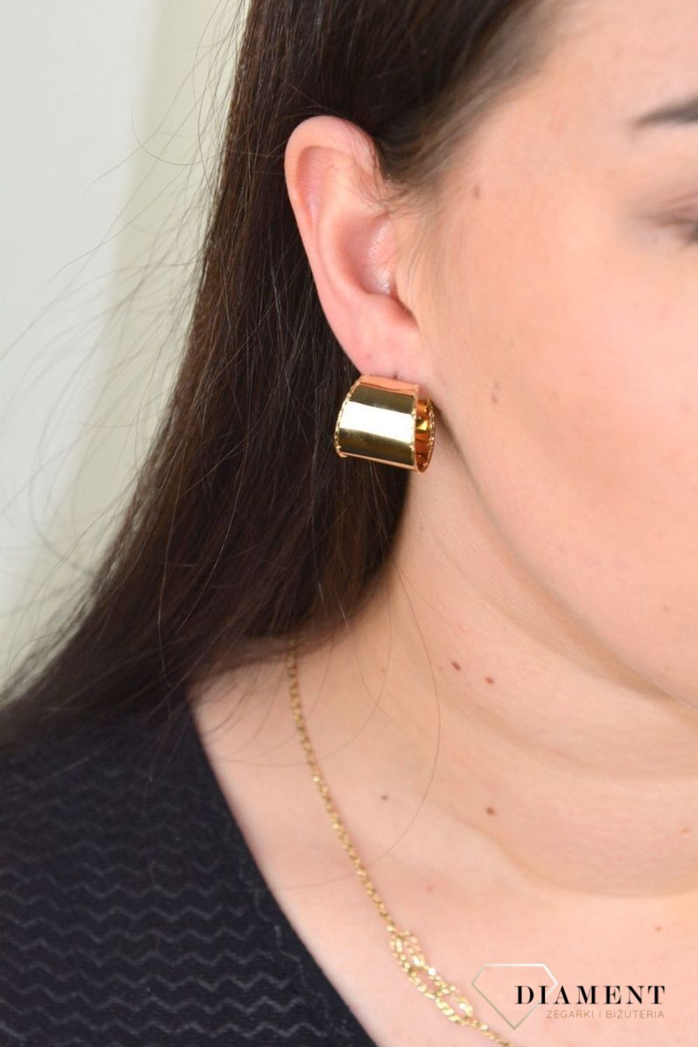 Złote kolczyki szerokie koła z grawerowanym brzegiem DIA-KLC-E211--585.jpg